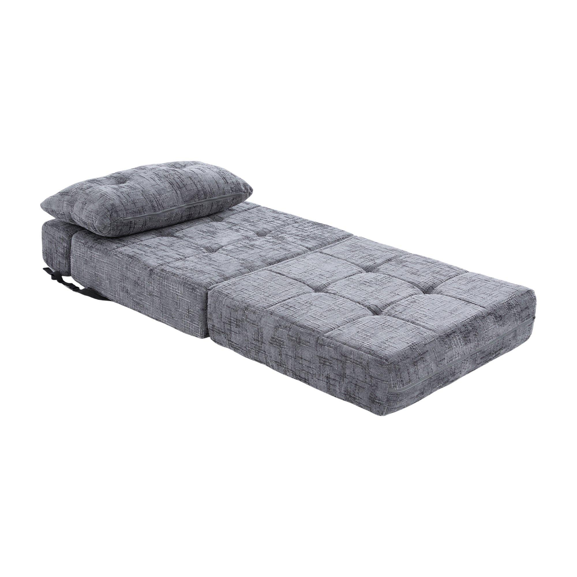 Gray - Urban Meuble - Convertible Tufted Folding Sofa Bed - 16