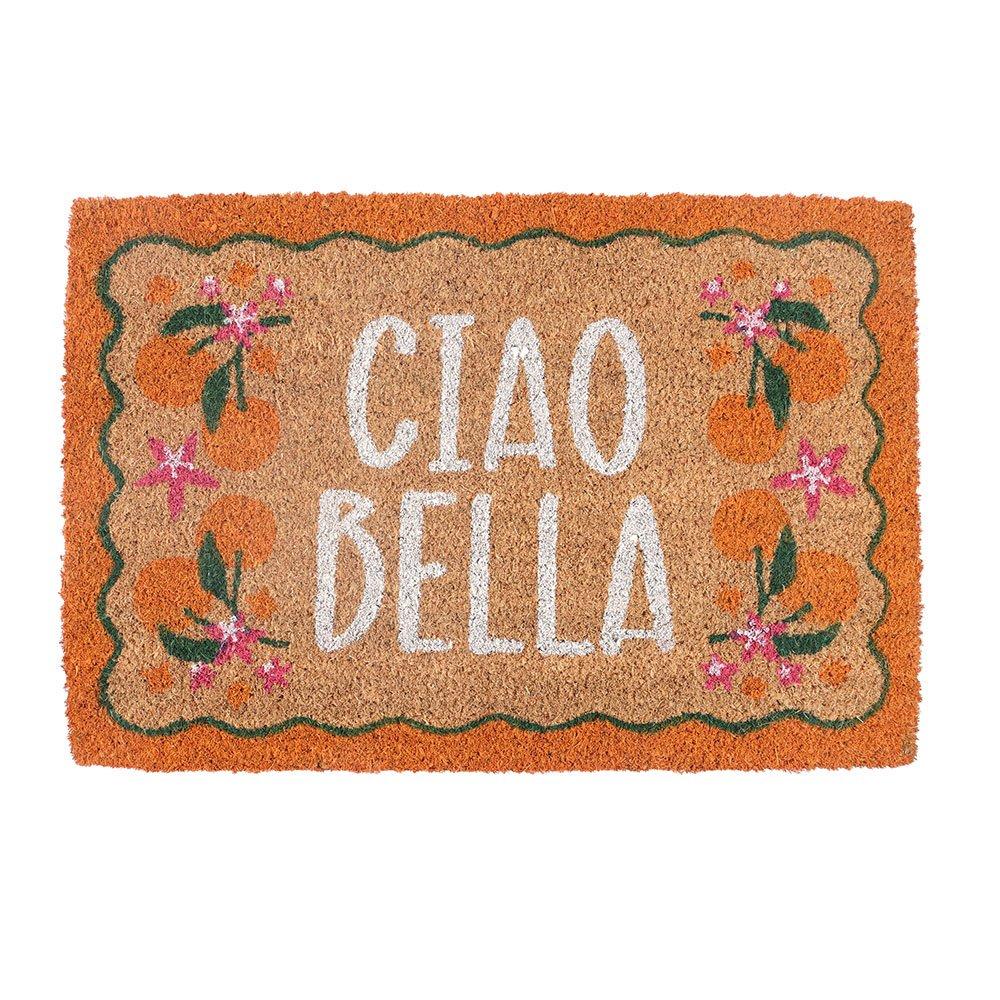 Brown - Something Different - Orange Ciao Bella Doormat - 3