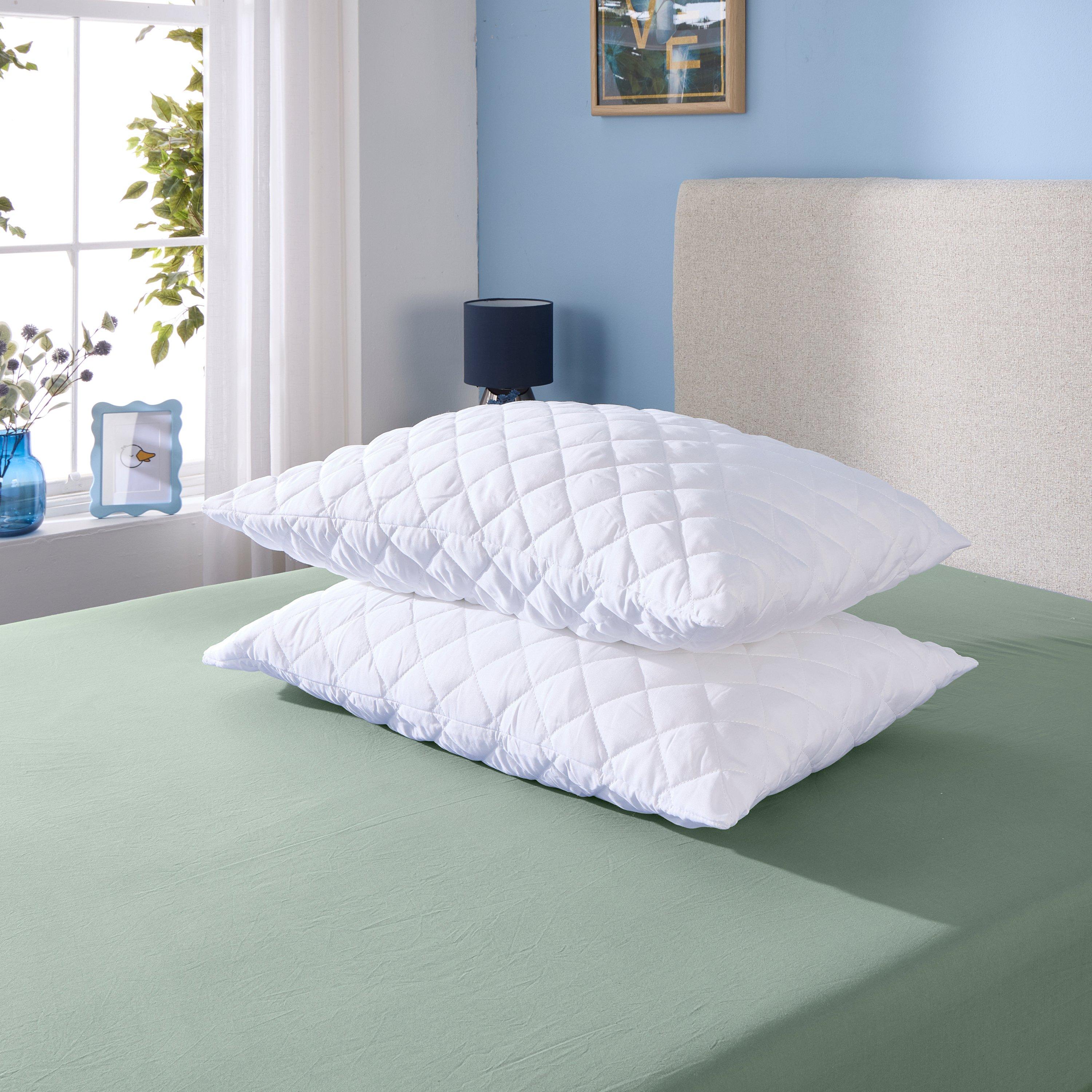 White - Downland - Anti-Allergy Pillow Protector Pair - 2