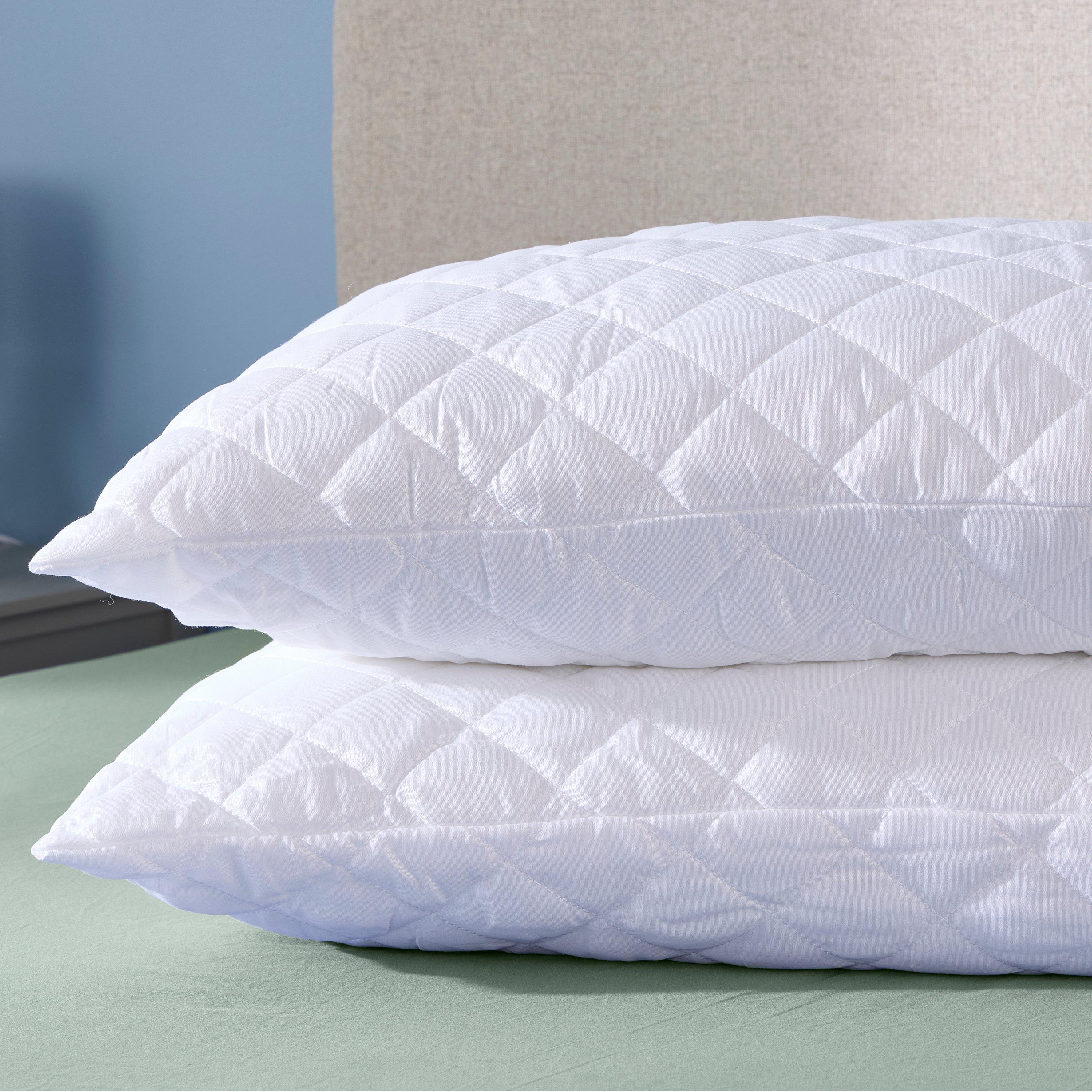 White - Downland - Anti-Allergy Pillow Protector Pair - 3