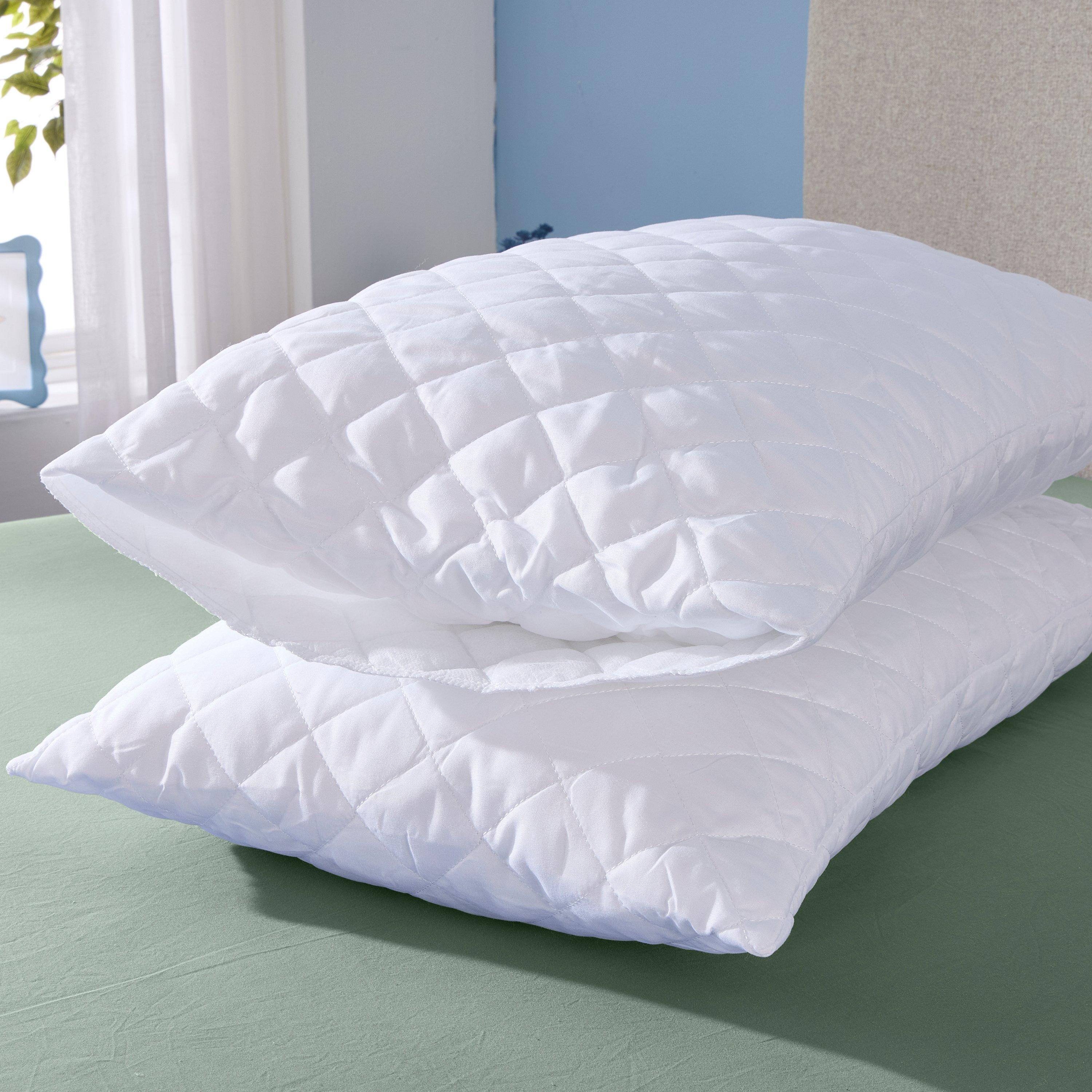 White - Downland - Anti-Allergy Pillow Protector Pair - 4