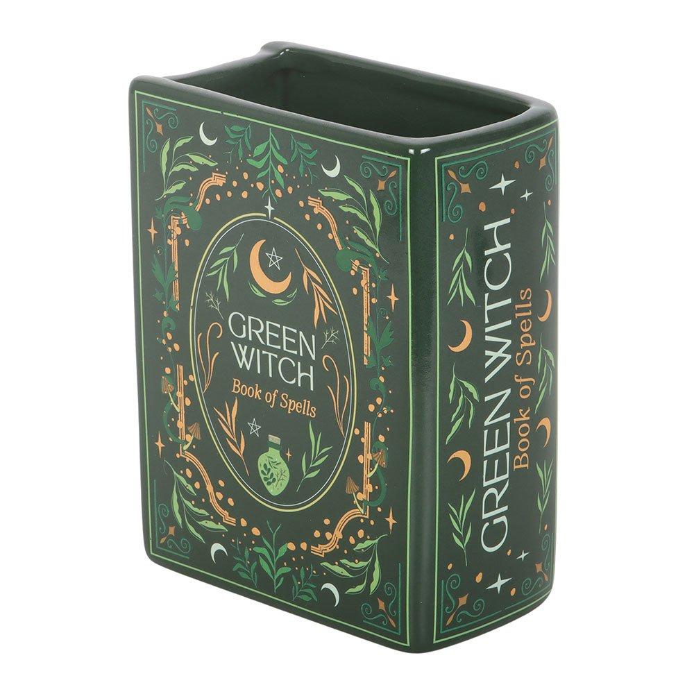 Green - Something Different - Green Witch Book Shaped Vase - 4