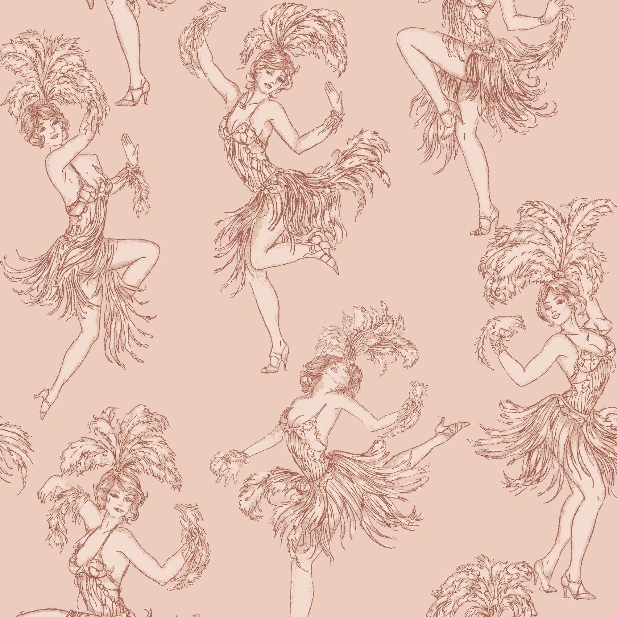 Watermelon Blus - Rockett St George - Cha Cha Cha Watermelon Blush Wallpaper - 1