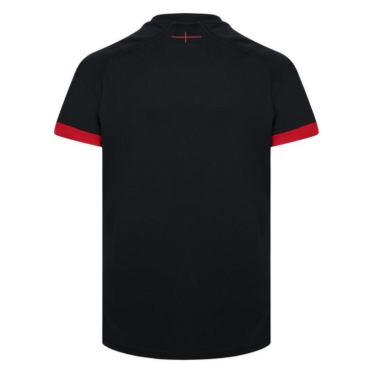 Noir/Rouge - Umbro - T-shirt Manches Courtes Col Rond Pur Coton Jamix - 3