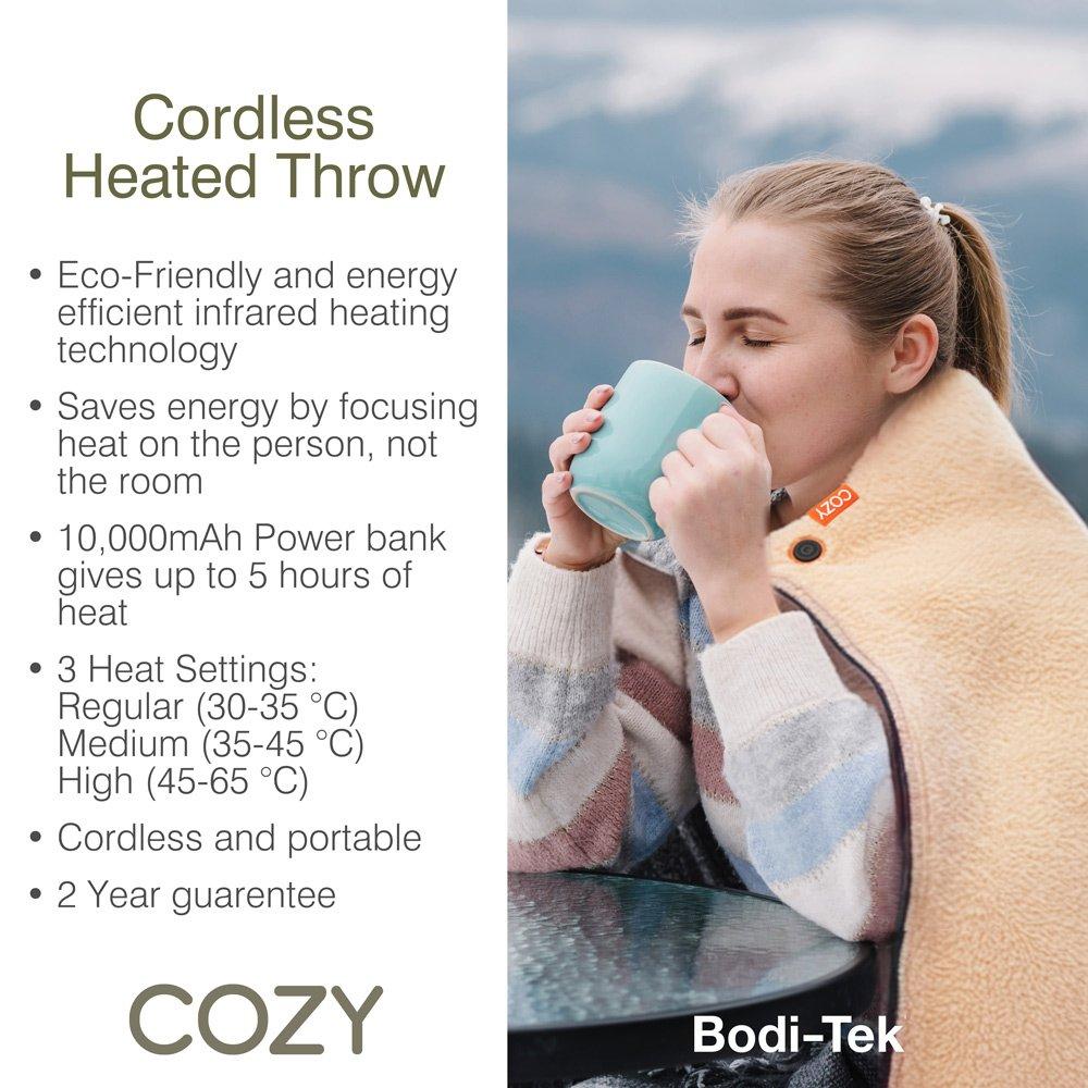 Beige - Bodi-Tek - COZY Heated Throw & Seat Cover Pad - JORV - 7