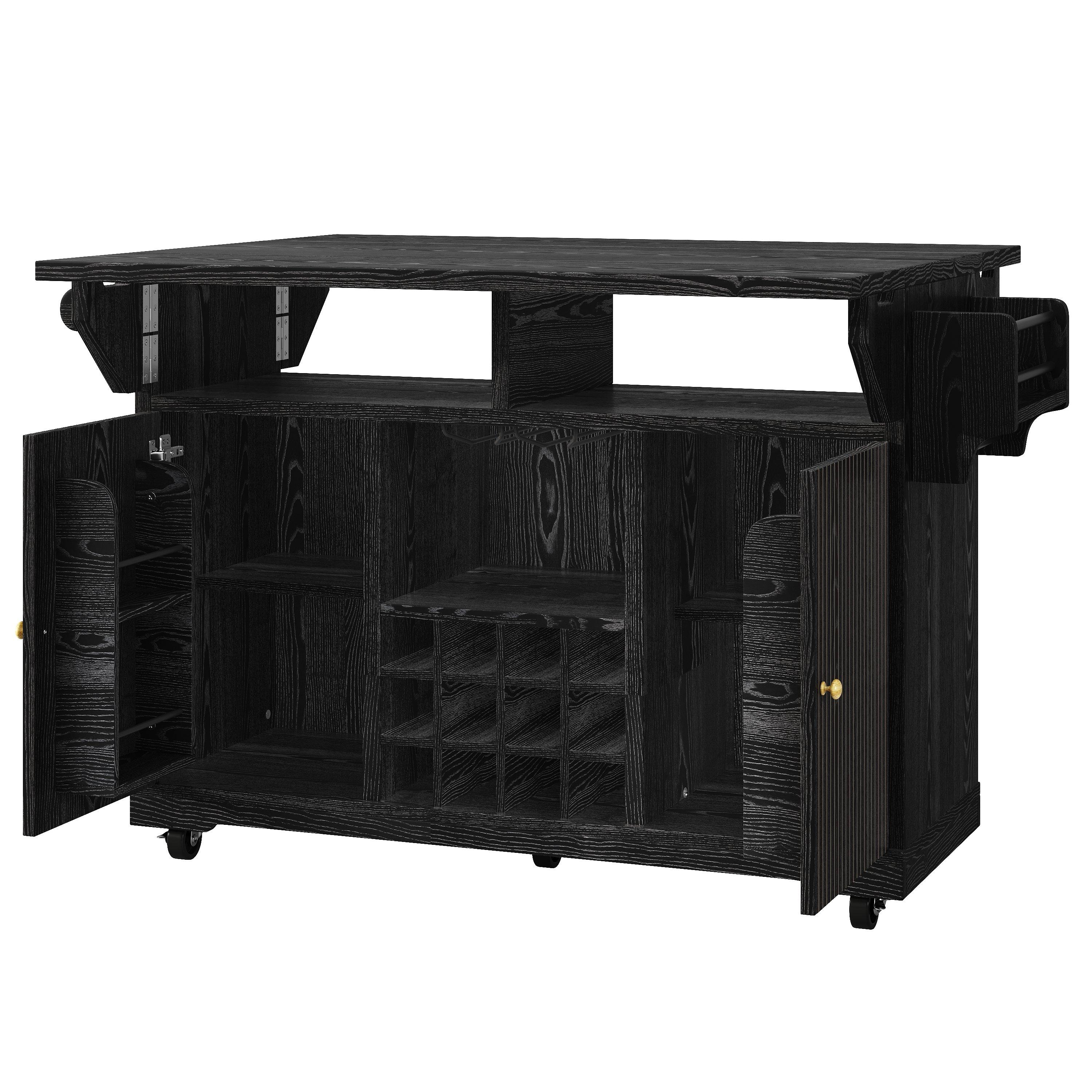 Black - Urban Meuble - Multifunctional Mobile Kitchen Trolley - 11