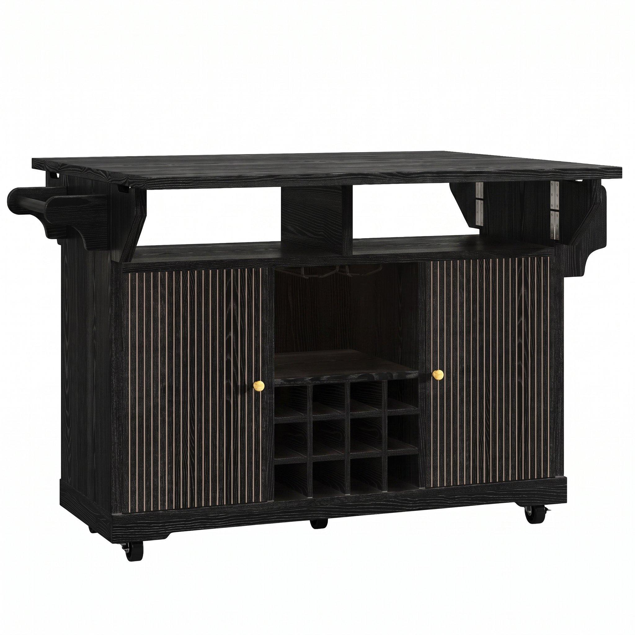Black - Urban Meuble - Multifunctional Mobile Kitchen Trolley - 5