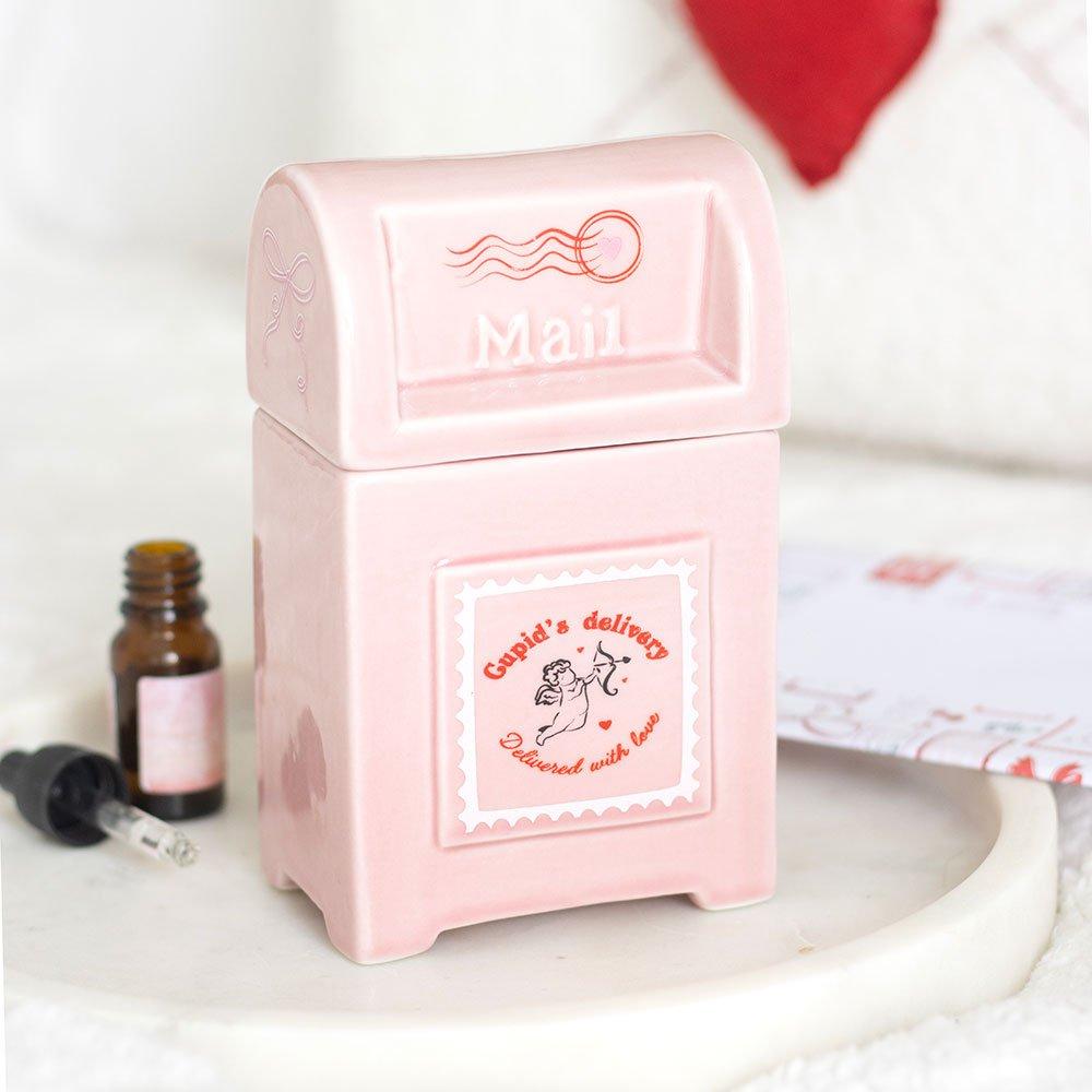White - Something Different - Cupids Delivery Valentine Postbox Oil Burner - 1