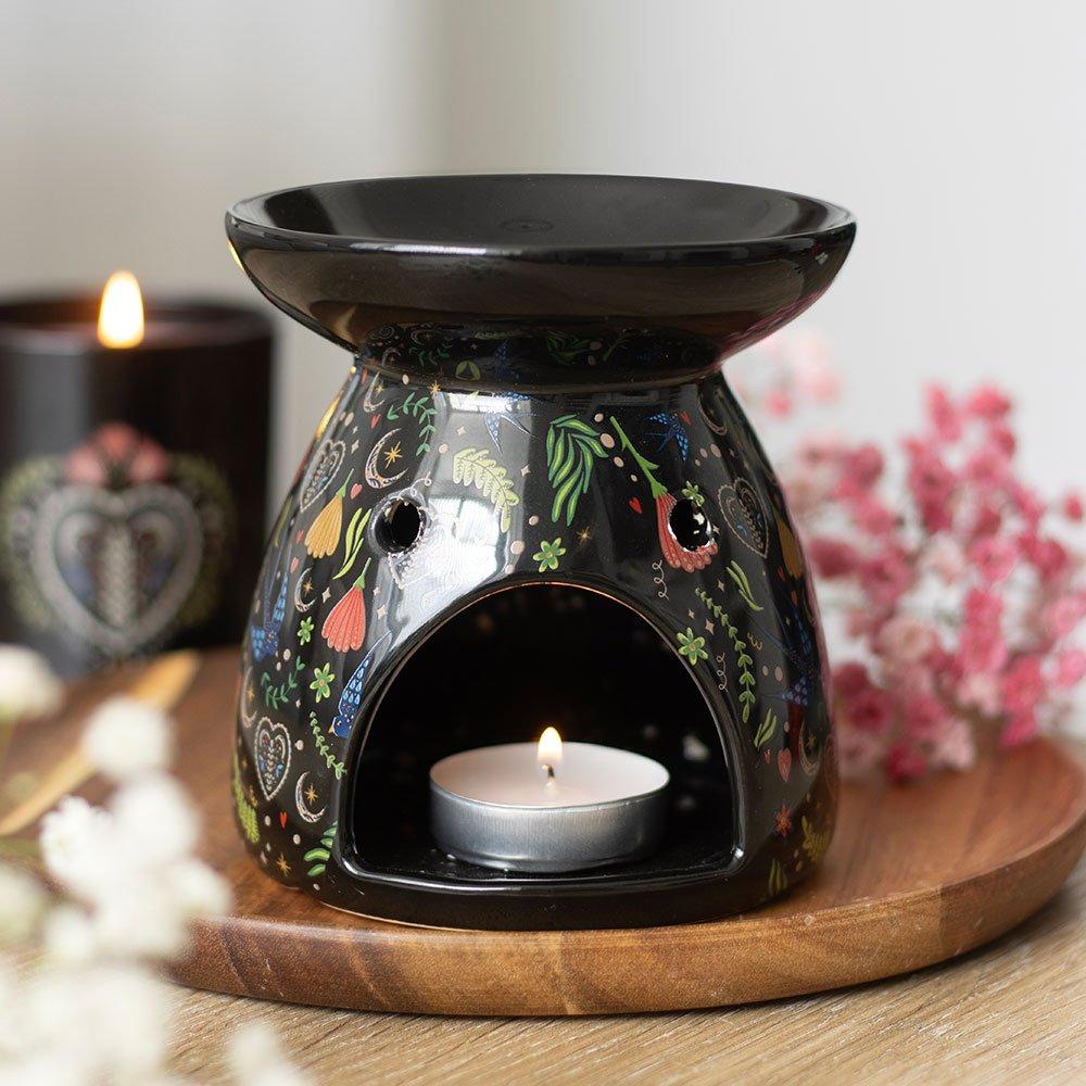 White - Something Different - Midnight Bloom Print Oil Burner - 1