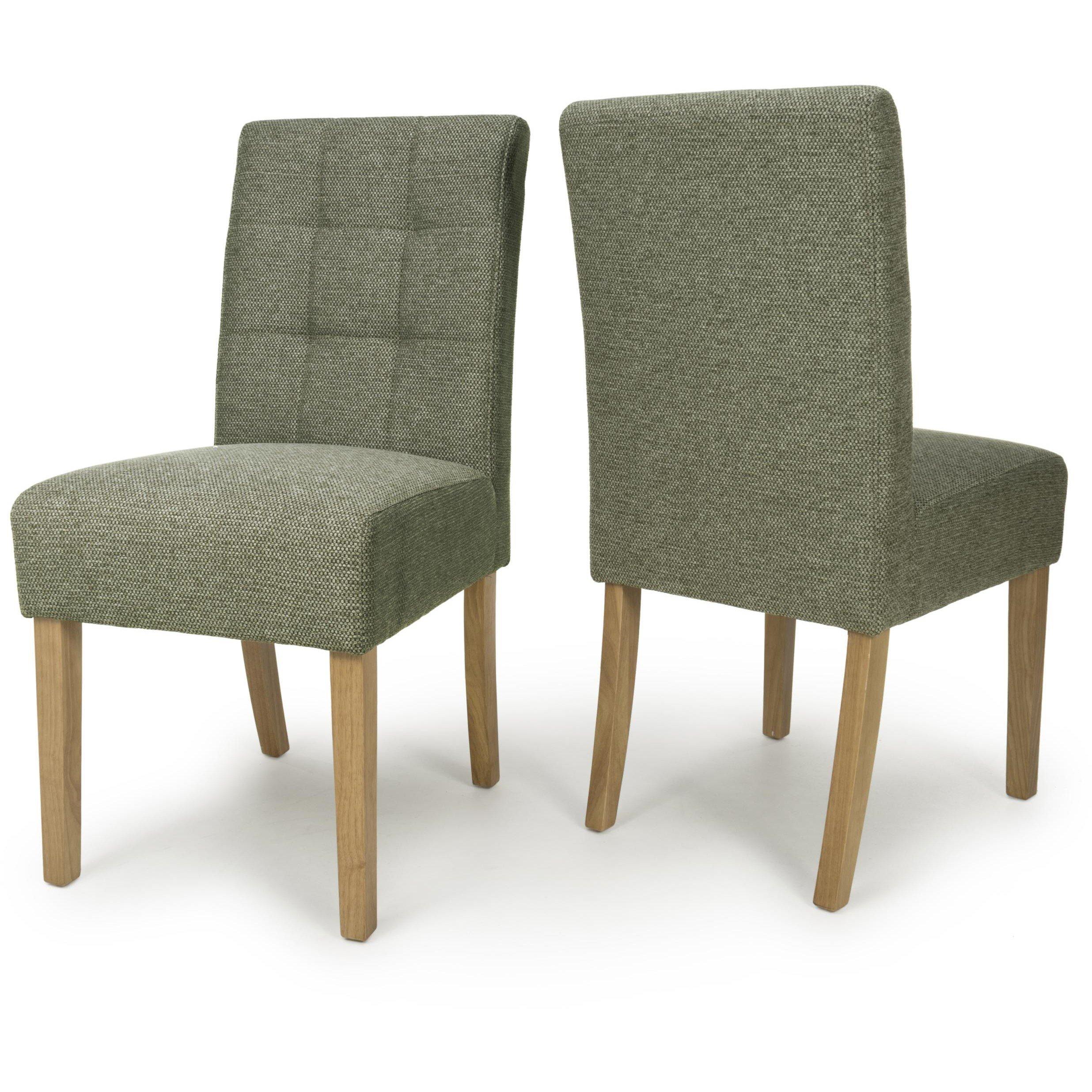 Green - Natural - Shankar - Set of 2 Moseley Weave Green Dining Chairs - 1