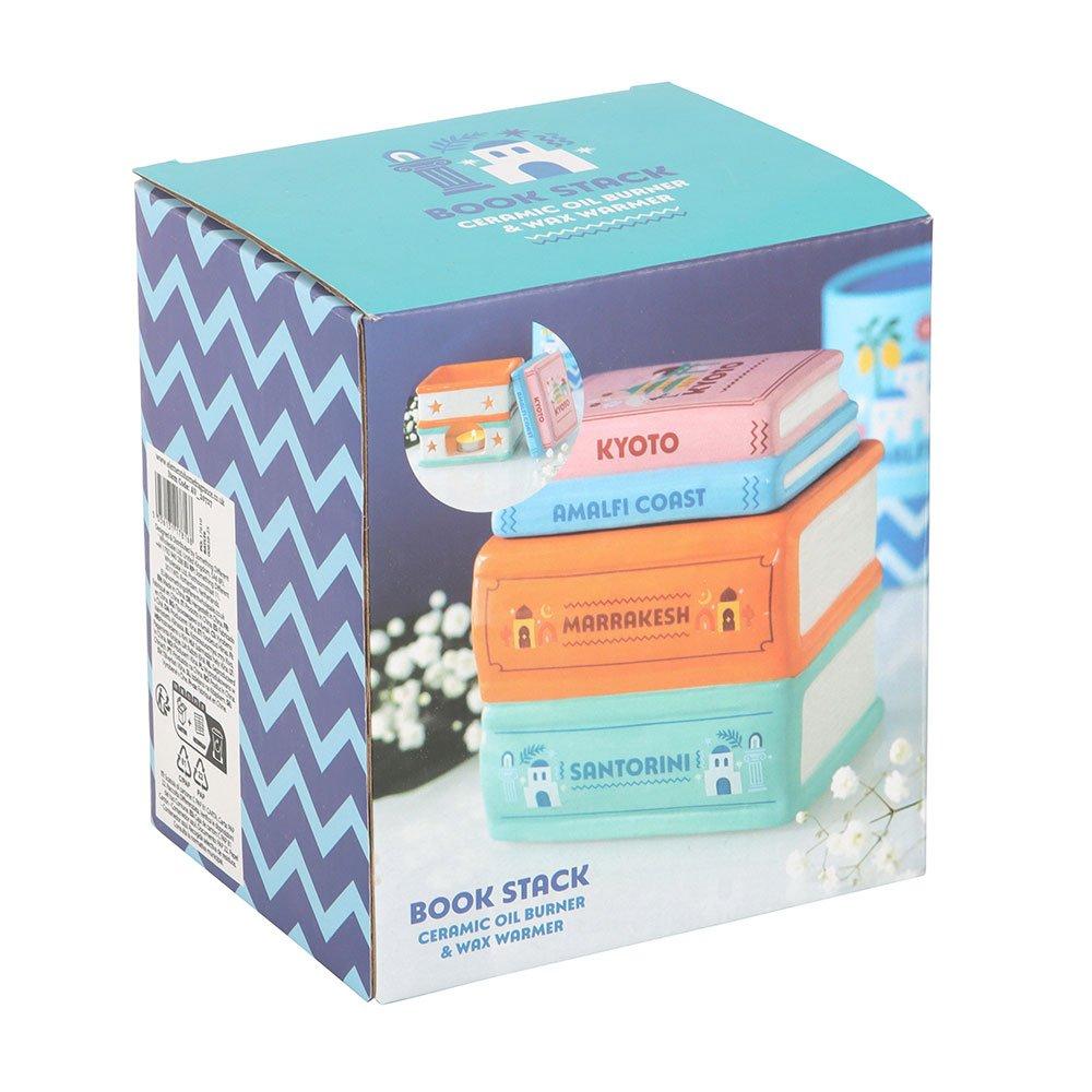 White - Something Different - Travel Book Stack Oil Burner and Wax Warmer - 5