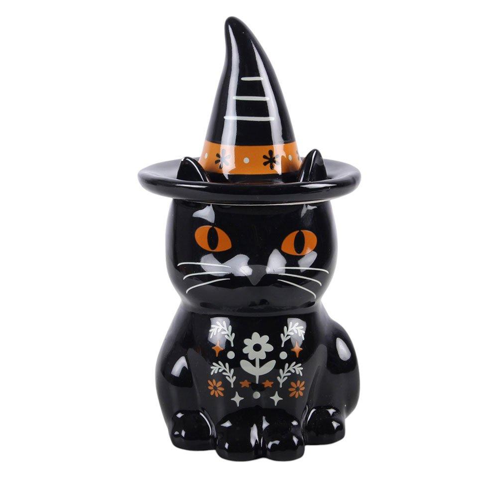 White - Something Different - Frightful Folk Black Cat Oil Burner - 2