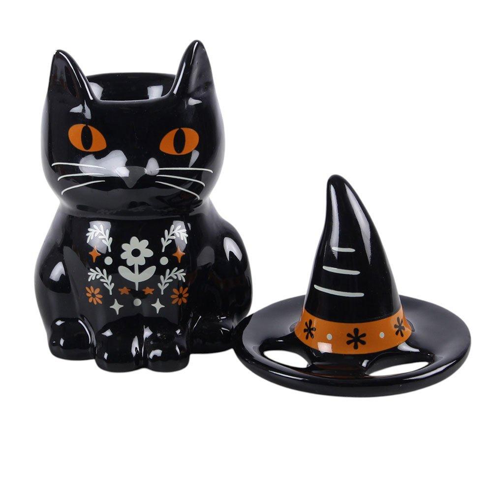 White - Something Different - Frightful Folk Black Cat Oil Burner - 3