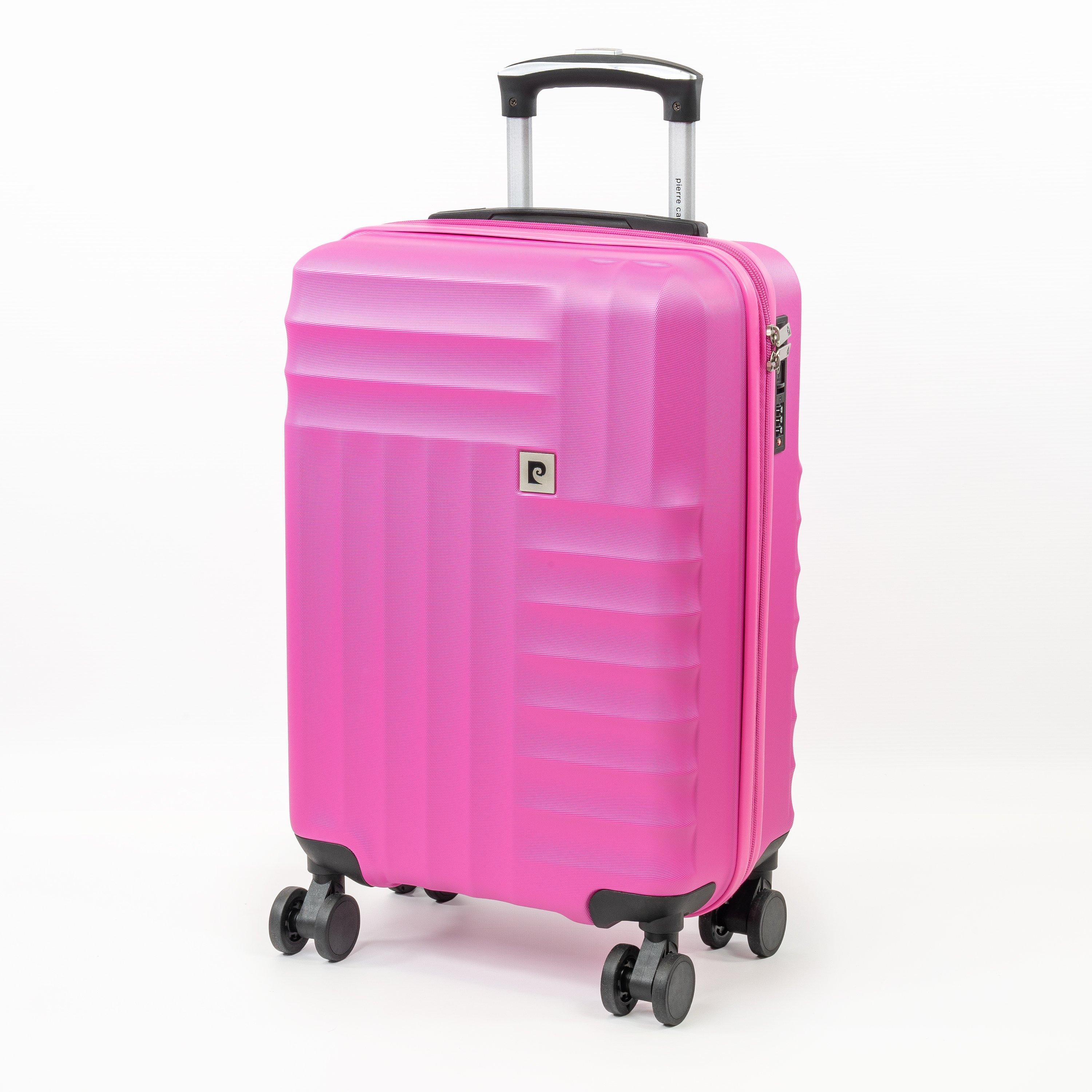 Pink - Pierre Cardin - Soleil Hard Shell Cabin Suitcase Small Luggage - 1