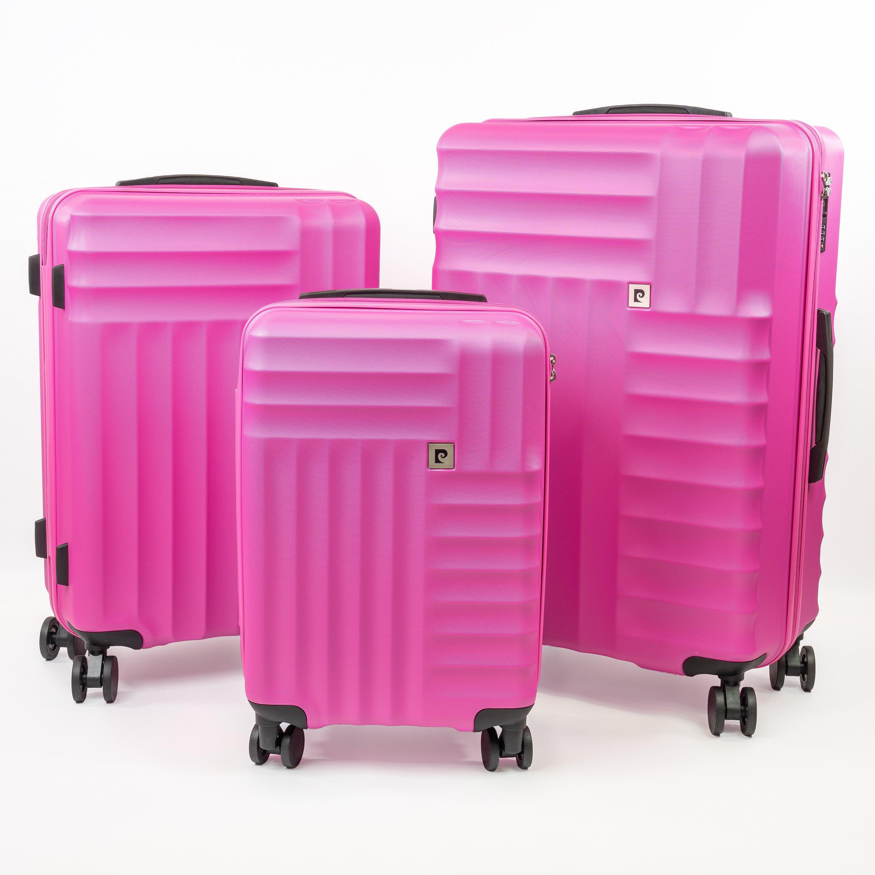 Pink - Pierre Cardin - Soleil Hard Shell Cabin Suitcase Small Luggage - 3