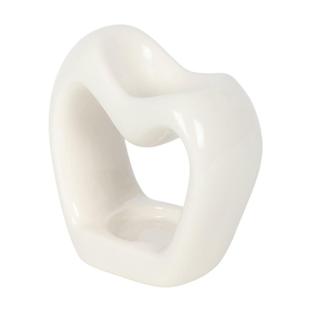 White - Something Different - Sculptural Heart Oil Burner - 3