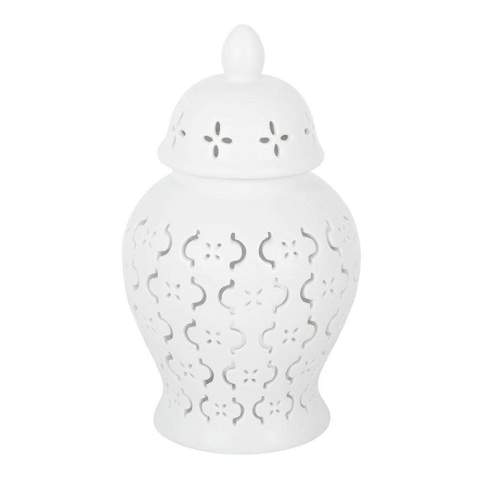 White - Something Different - Moroccan Lantern Cut Out Oil Burner and Wax Warmer - 2