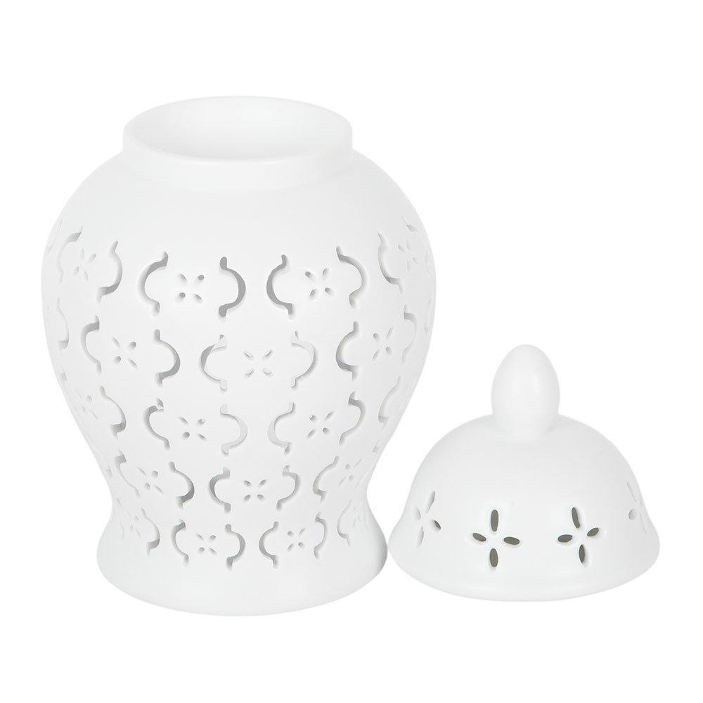 White - Something Different - Moroccan Lantern Cut Out Oil Burner and Wax Warmer - 3