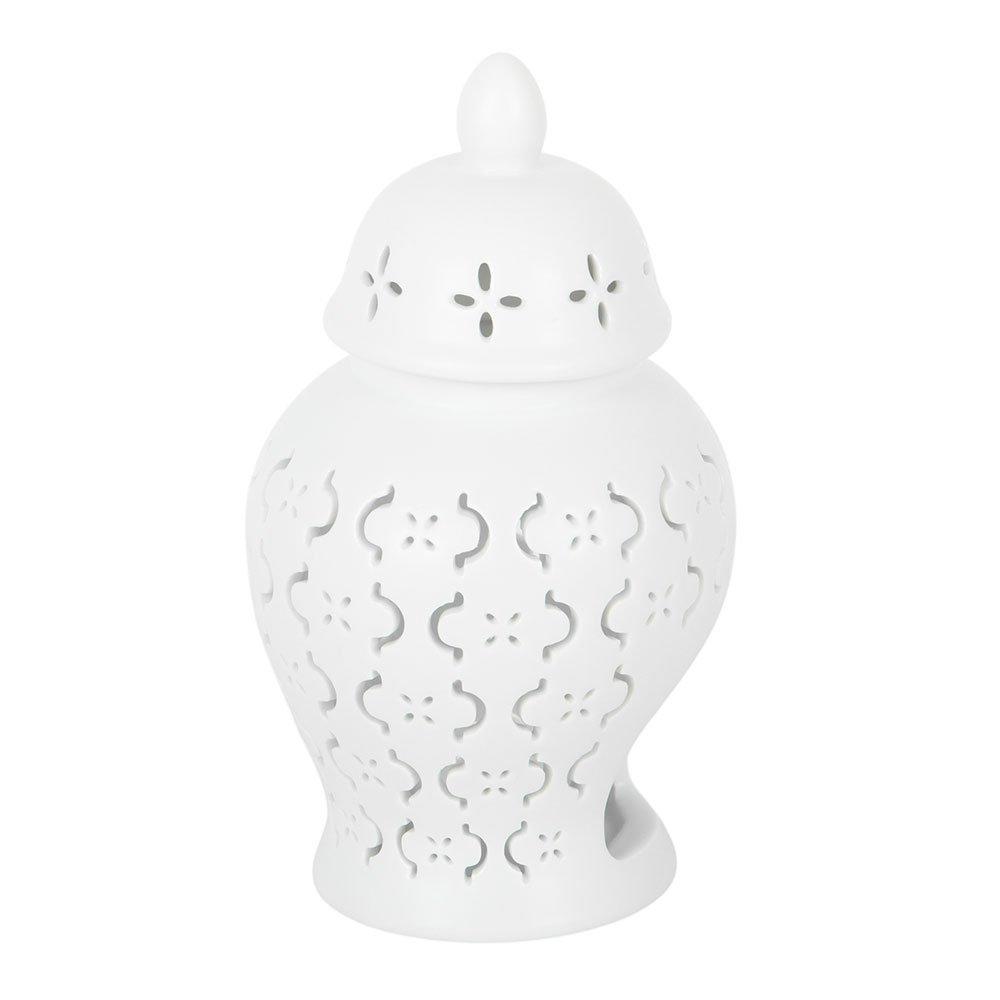 White - Something Different - Moroccan Lantern Cut Out Oil Burner and Wax Warmer - 4