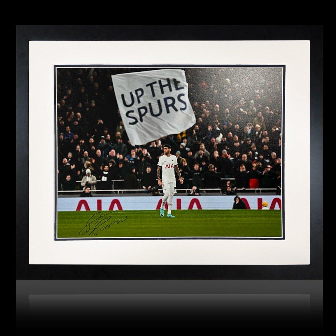 White - The Fan Cave - Cristian Romero Signed Tottenham Deluxe Mount - 1