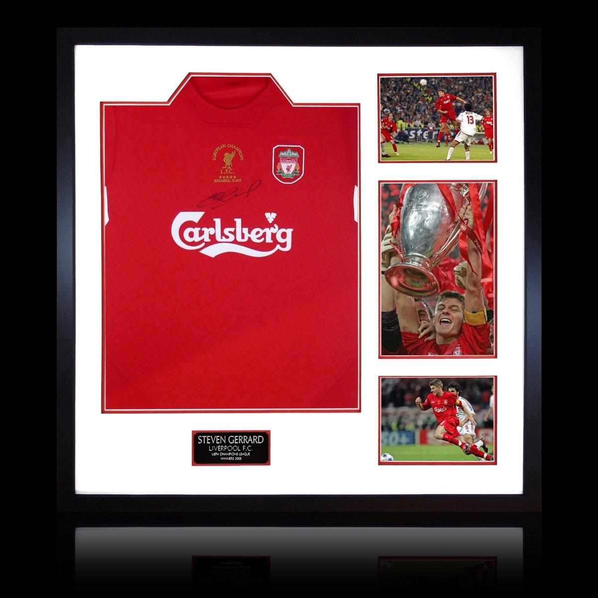 The Fan Cave Steven Gerrard Signed 2005 Liverpool Shirt Elite F