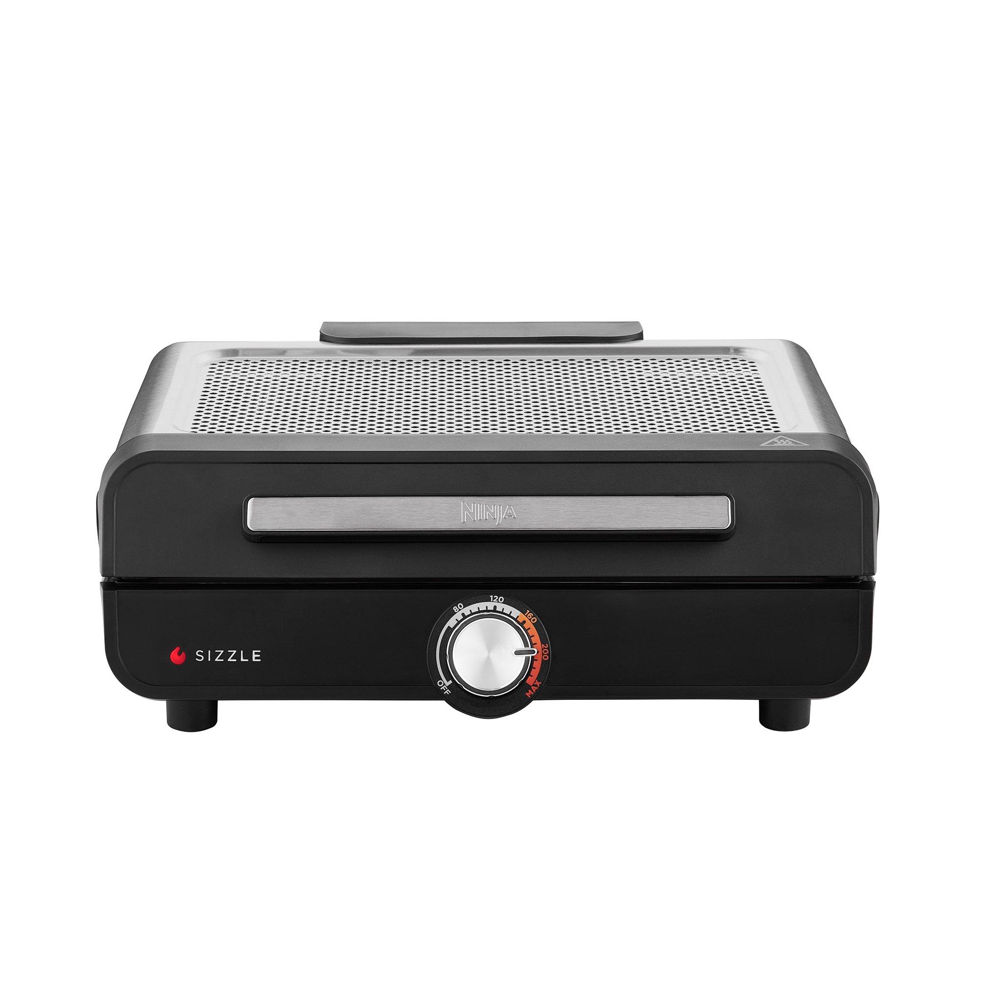 Ninja Sizzle Indoor Grill & Flat Plate In Black/silver