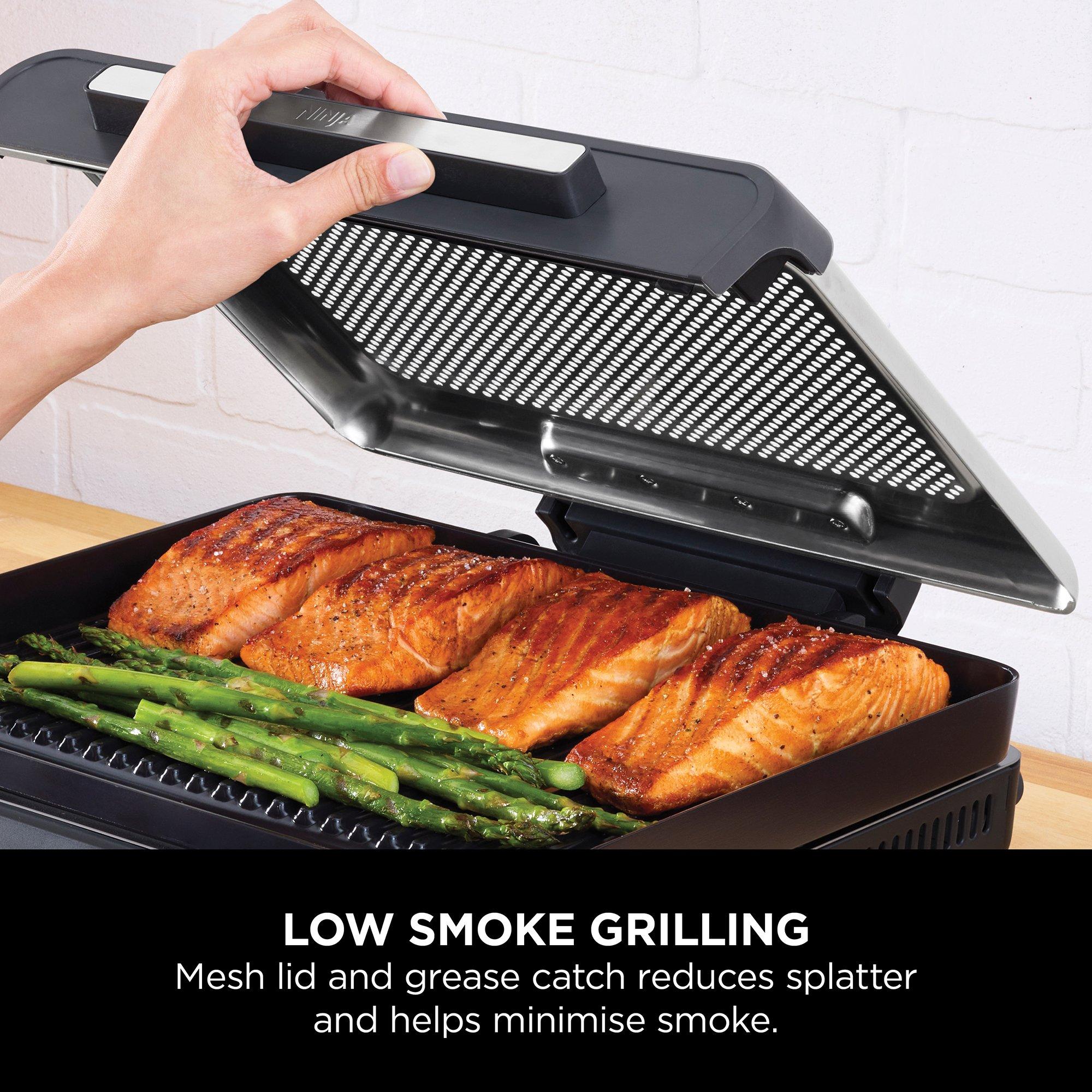 Black/Silver - Ninja - Ninja Sizzle Indoor Grill & Flat Plate - 7