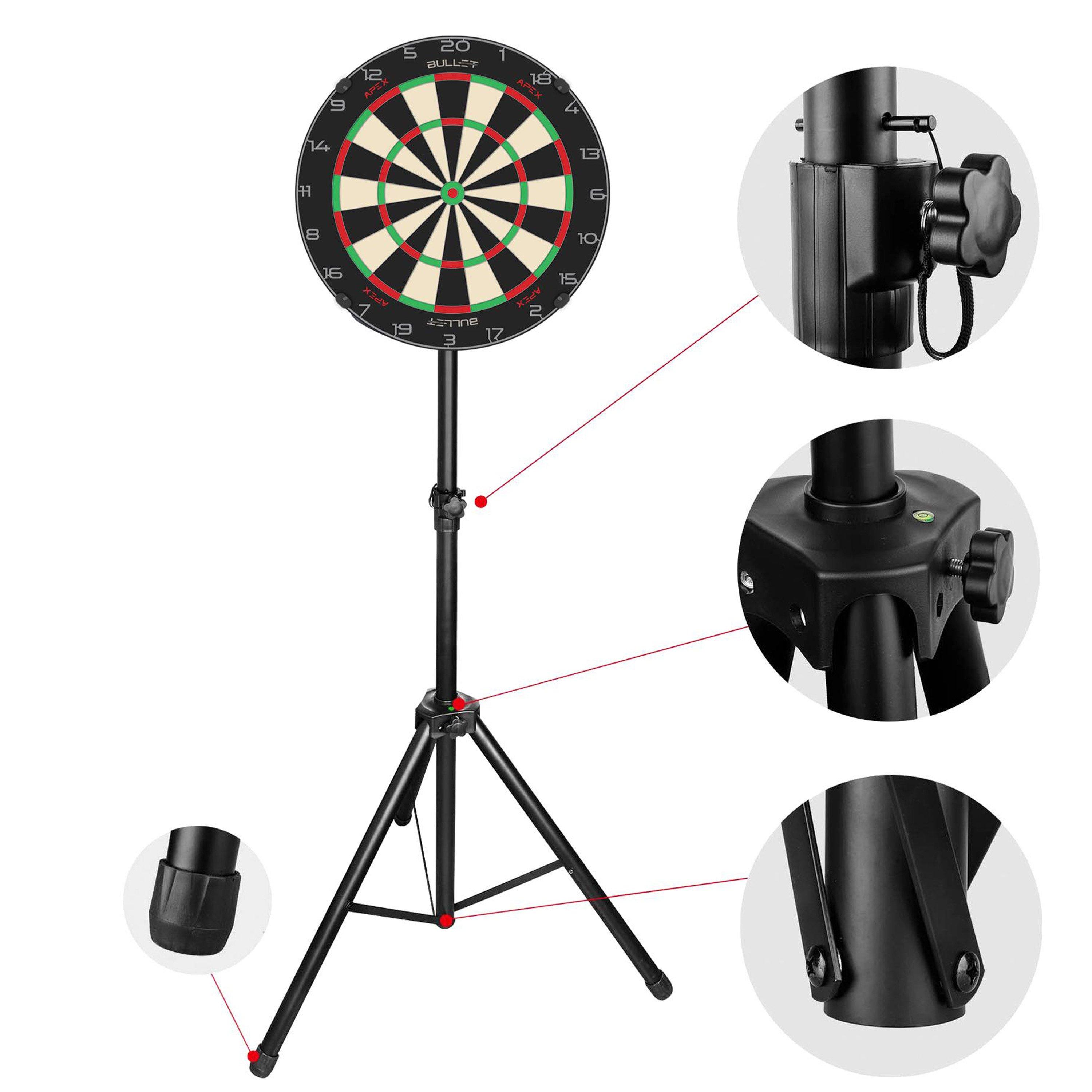 Black - Bullet - Portable Dartboard Stand - 2