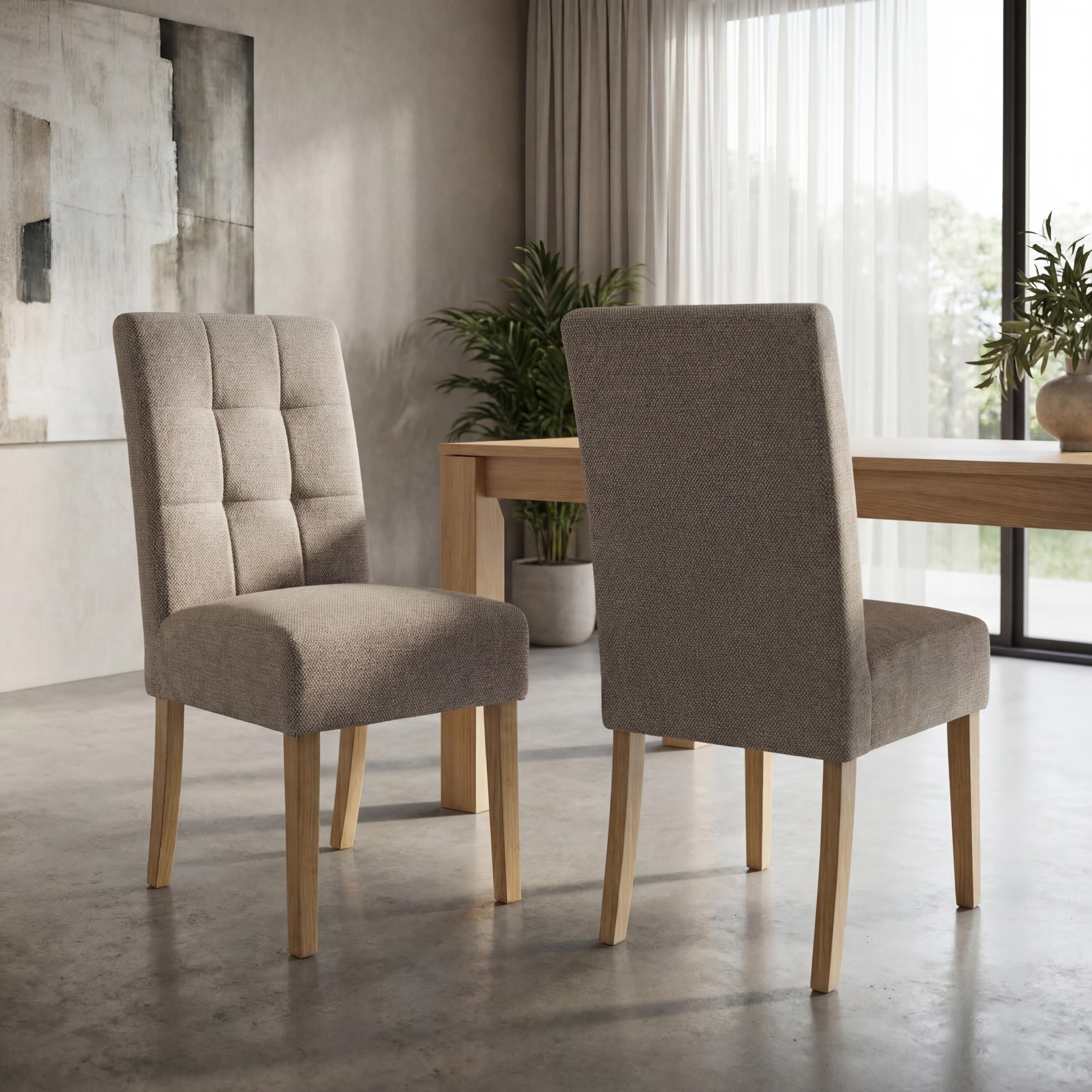 Shankar  Set Of 2 Moseley Weave Mocha Dining Chairs - Mocha - Natural - 58x92x45