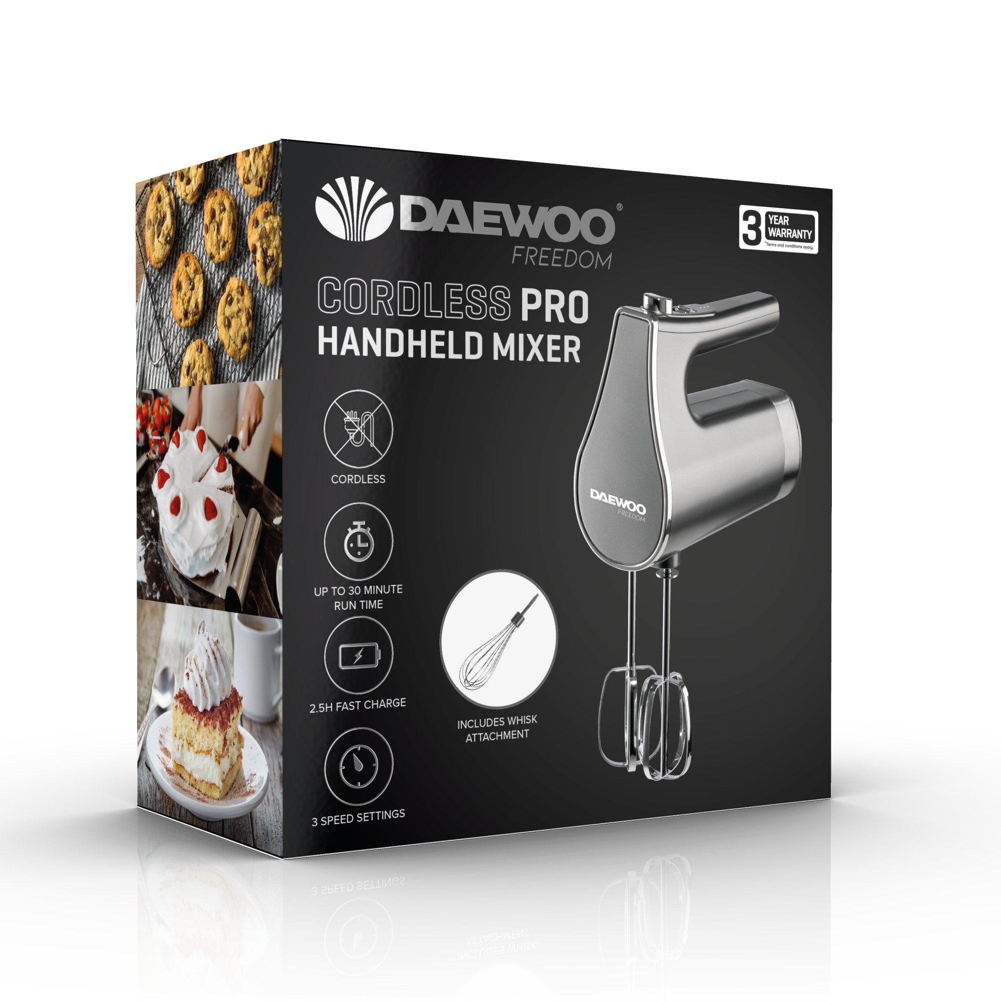 Black - Daewoo Electricals - CORDLESS PRO HAND-HELD MIXER - 1
