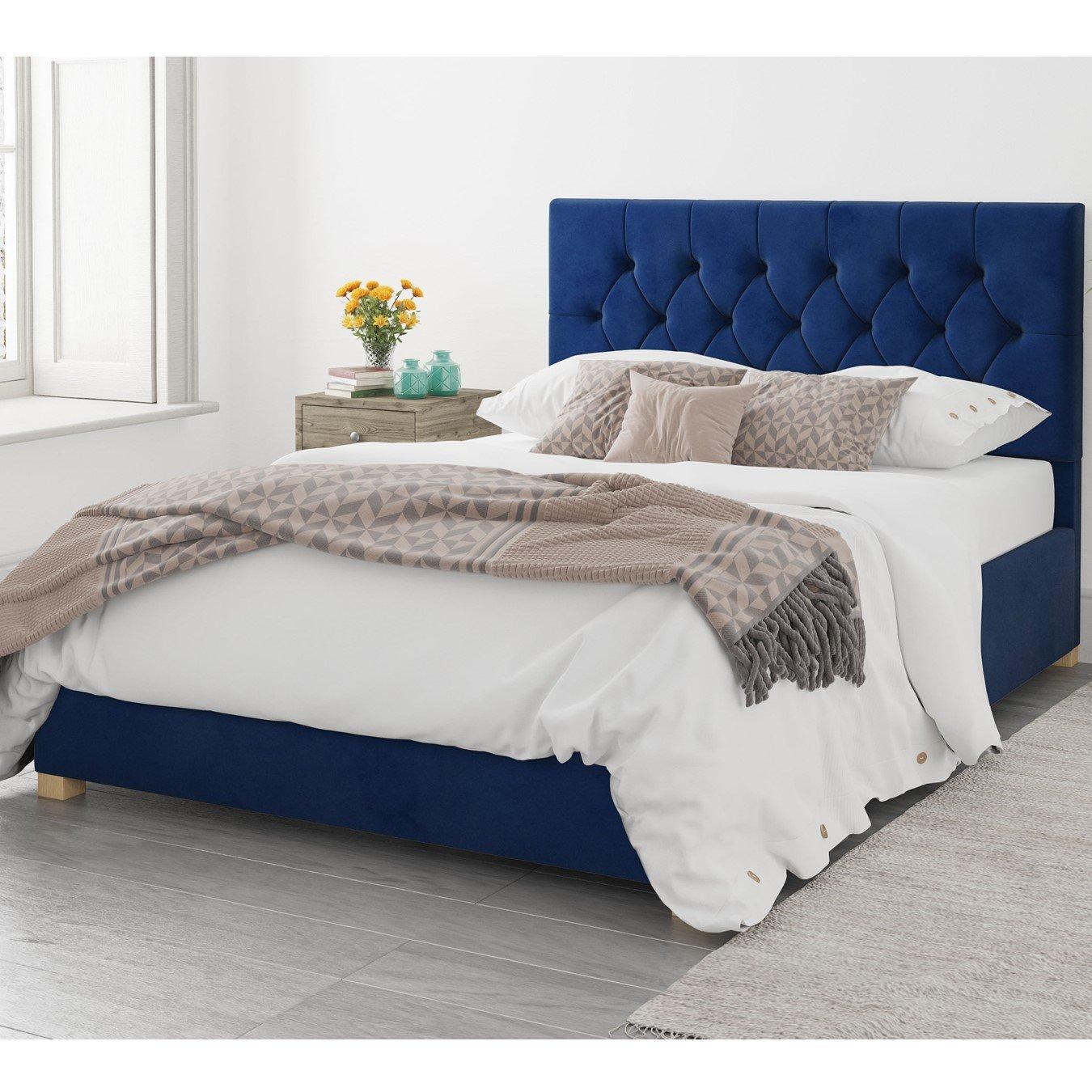 Aspire  Olivier Ottoman Storage Bed - Navy - Super King