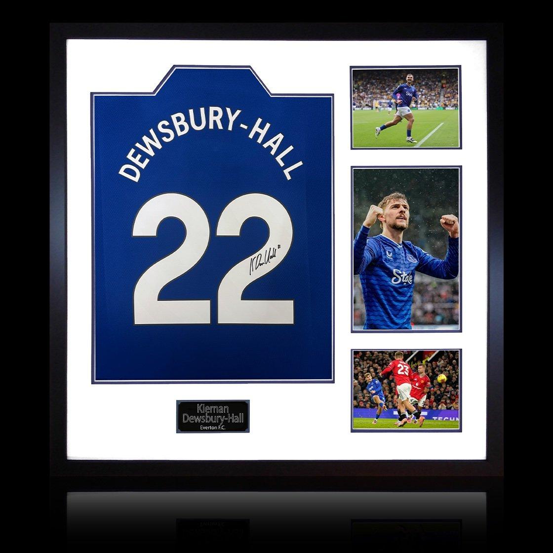 Blue - The Fan Cave - Kiernan Dewsbury-Hall Signed Everton Shirt Frame - 1