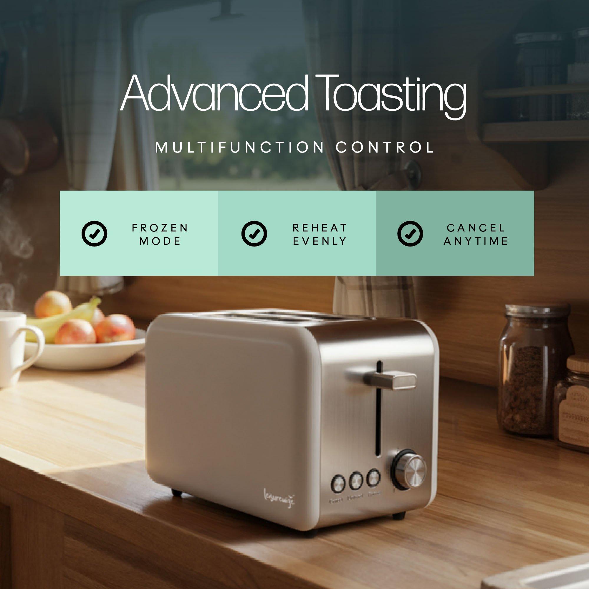 Grey - Streetwize - Sleek Toaster - Grey - 5