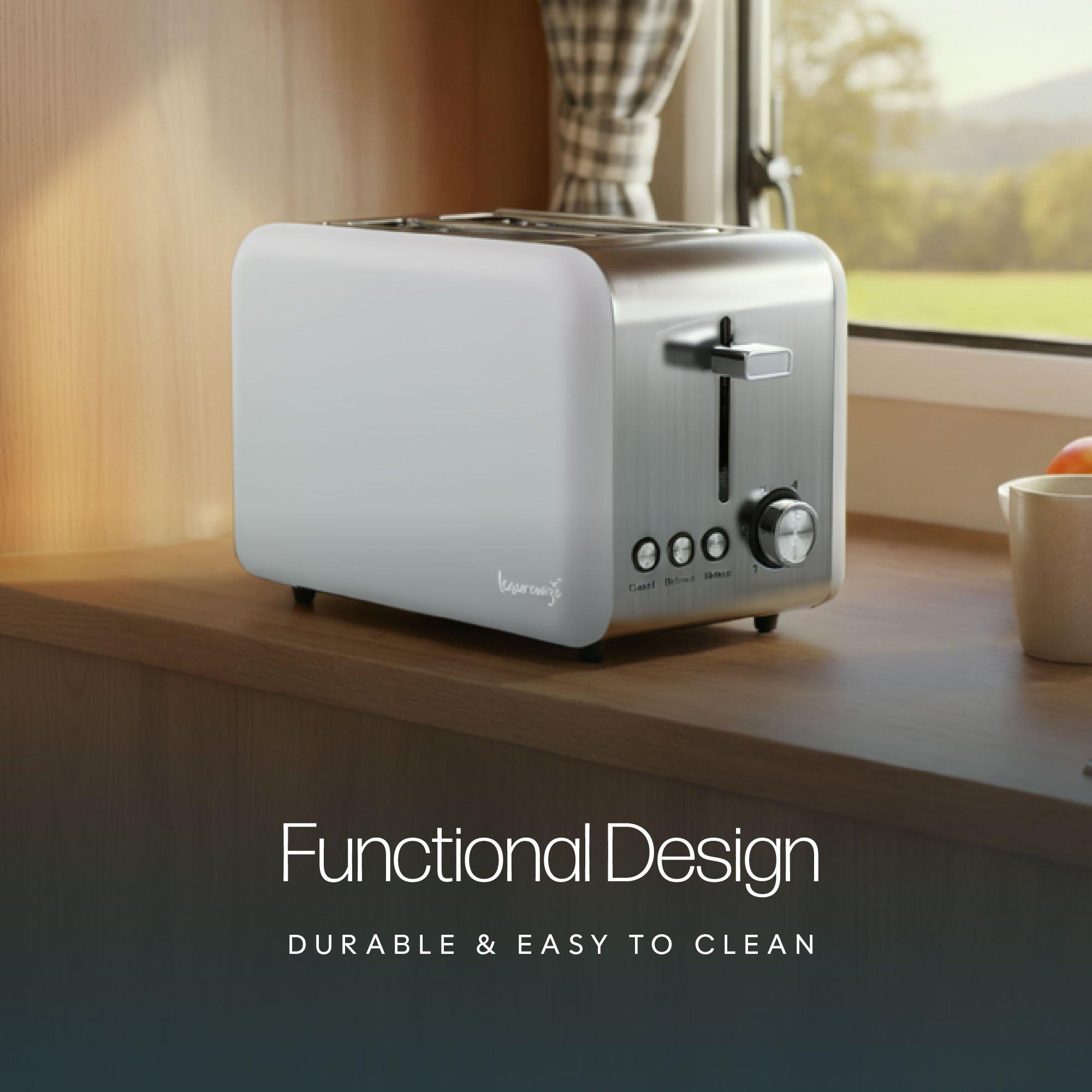 Grey - Streetwize - Sleek Toaster - Grey - 6