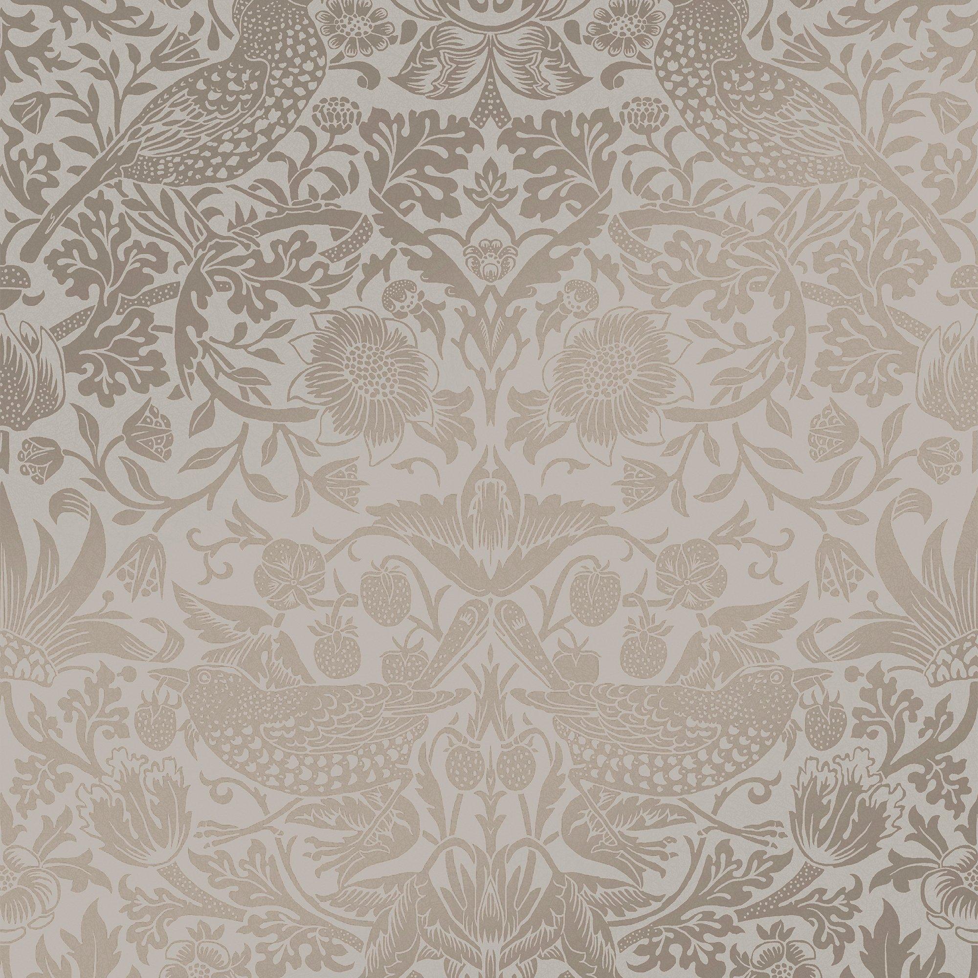 Netural - William Morris at Home - William Morris at Home Strawberry Thief Fibrous - 2