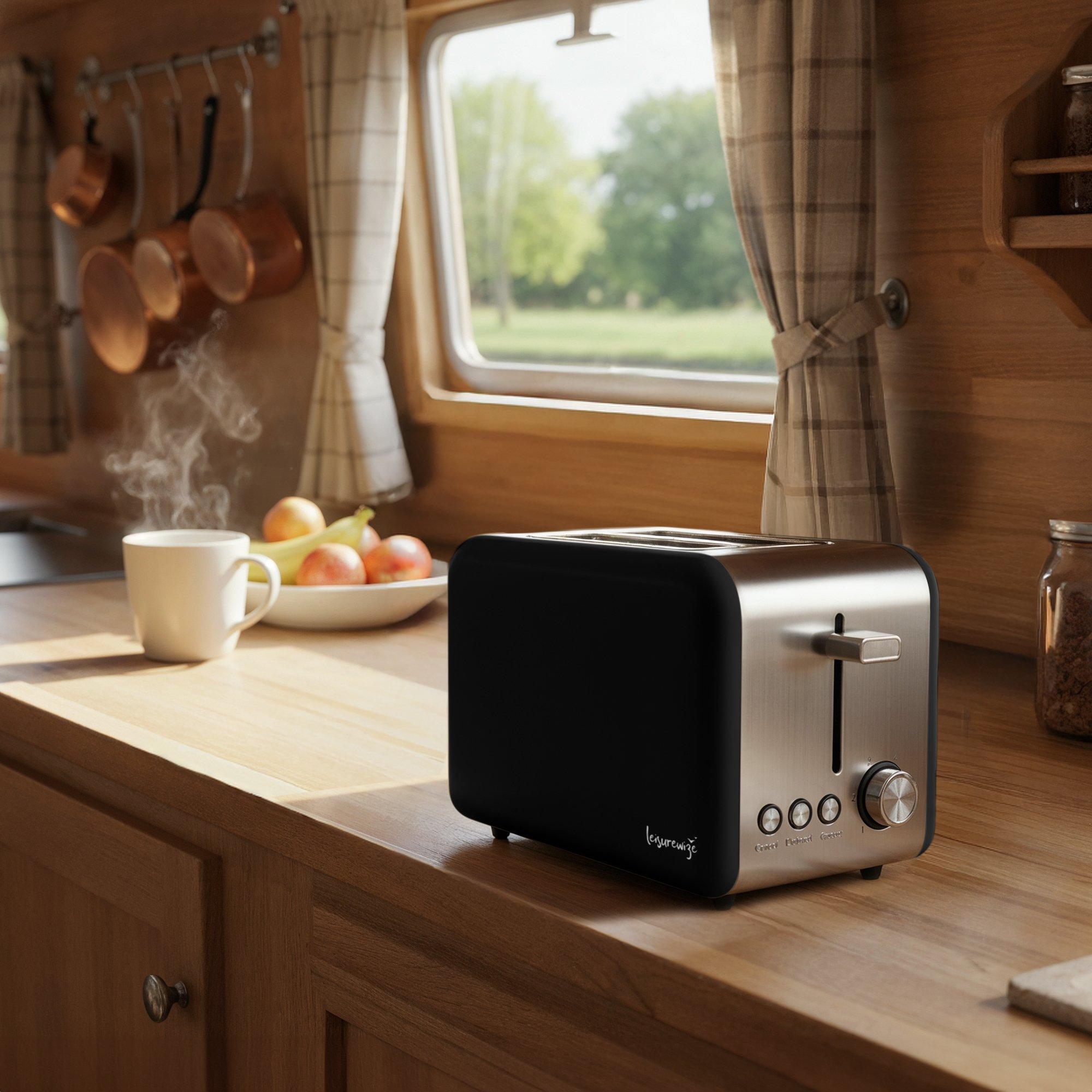 Black/Silver - Streetwize - Sleek Toaster - Black - 3