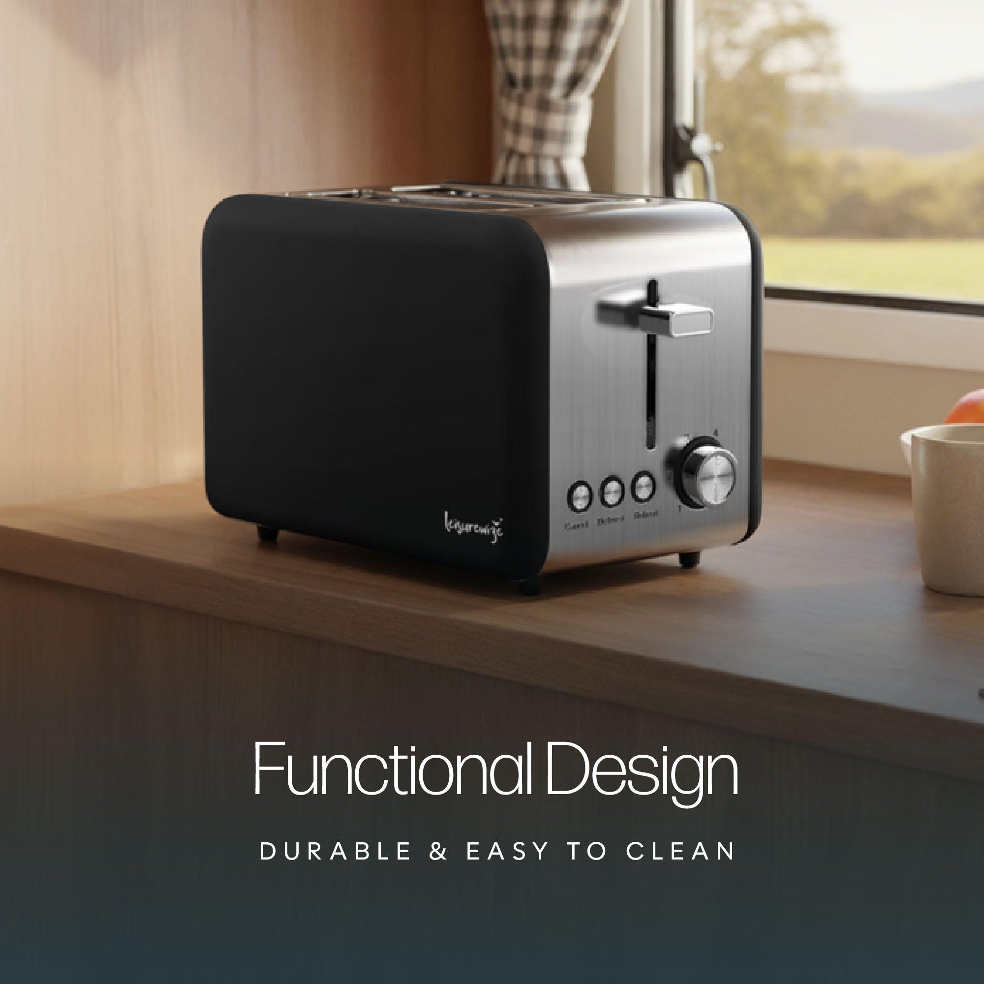 Black/Silver - Streetwize - Sleek Toaster - Black - 6