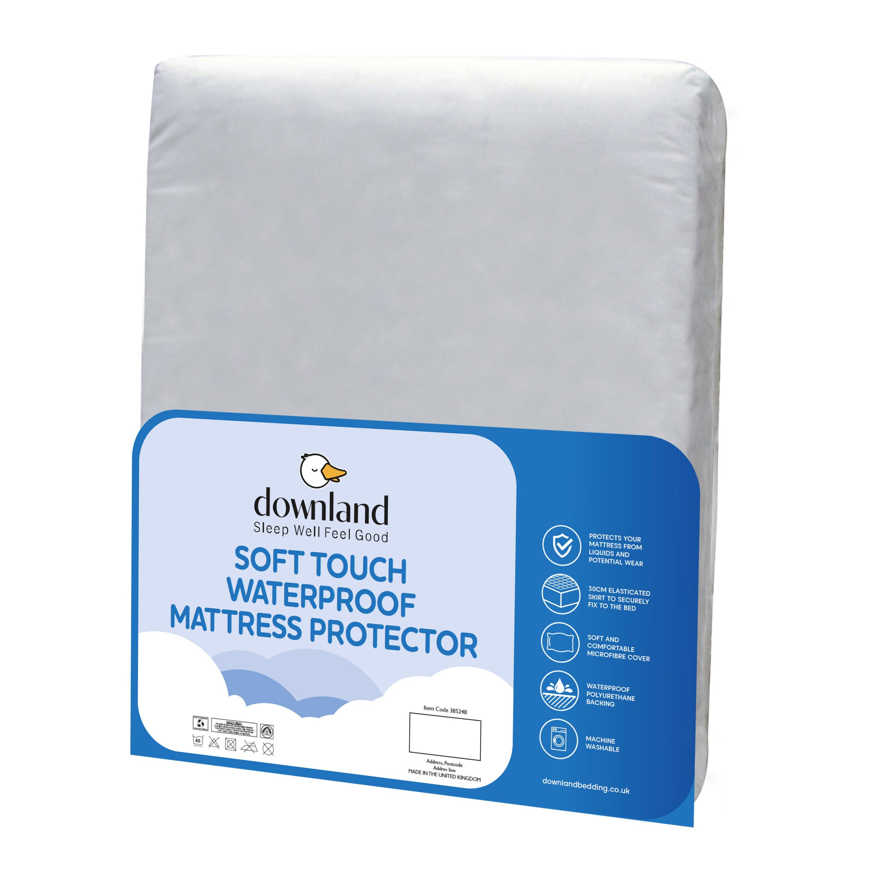 White - Downland - Essential Soft Touch Waterproof Mattress Protector - 1