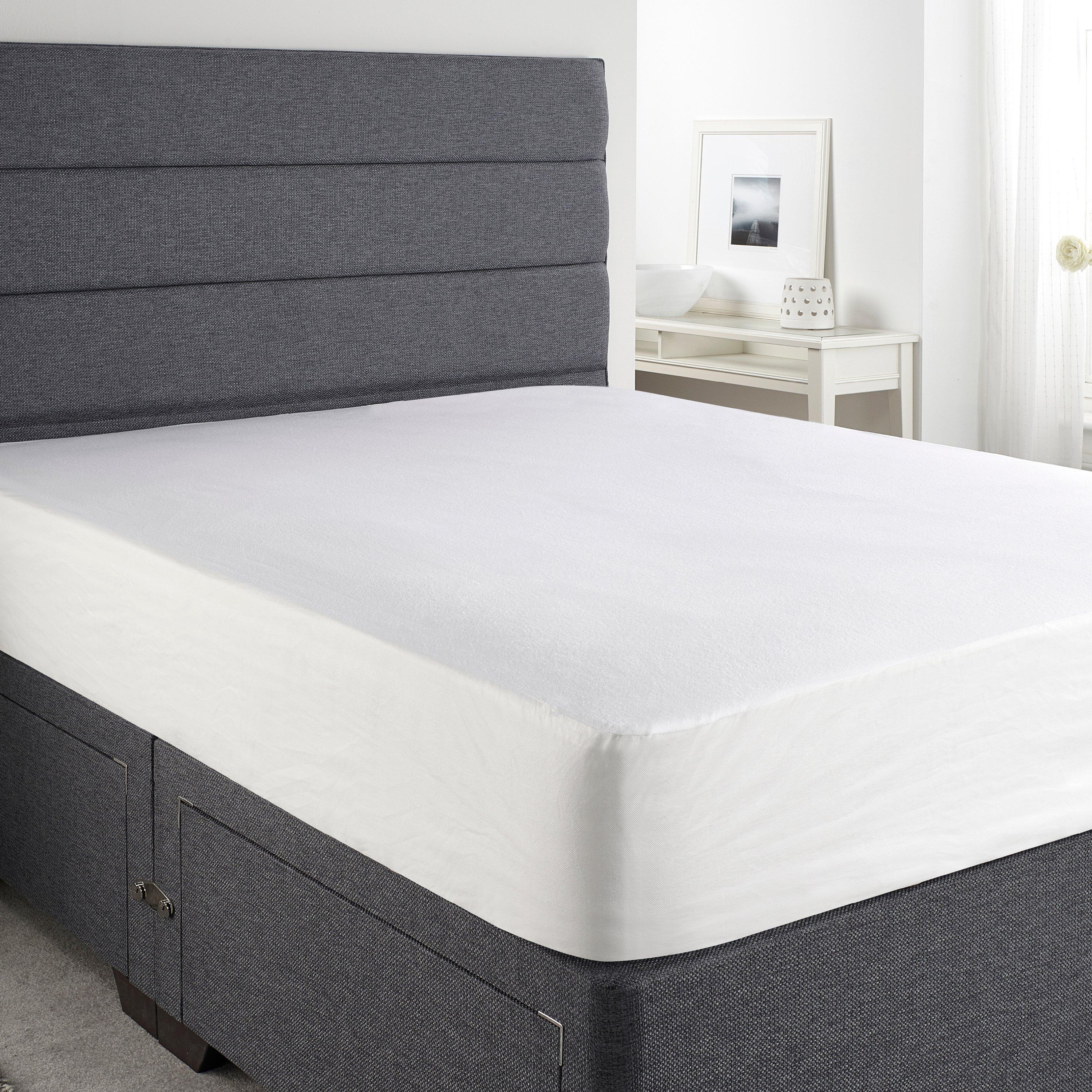 White - Downland - Essential Soft Touch Waterproof Mattress Protector - 3