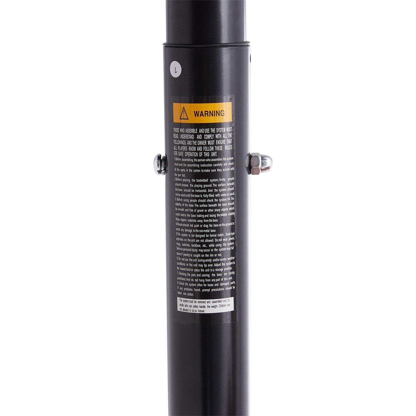 Black - LIFE IDEAS SPORT - Adjustable Basketball Hoop - 13