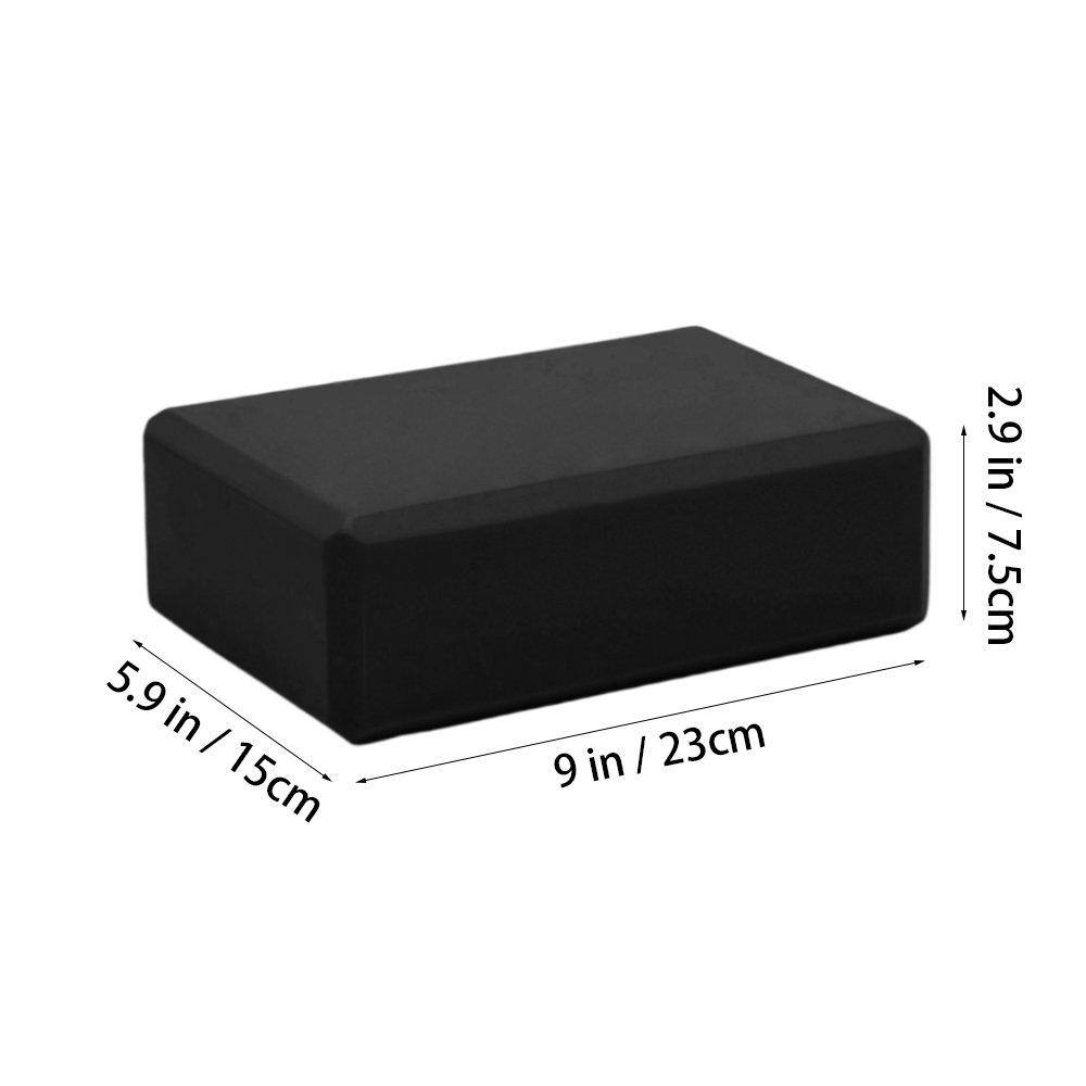 Black - LIFE IDEAS SPORT - Pack of 4 High-Density Exercise Yoga Blocks - 2