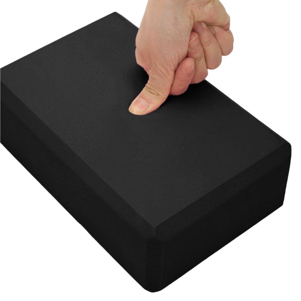 Black - LIFE IDEAS SPORT - Pack of 4 High-Density Exercise Yoga Blocks - 6