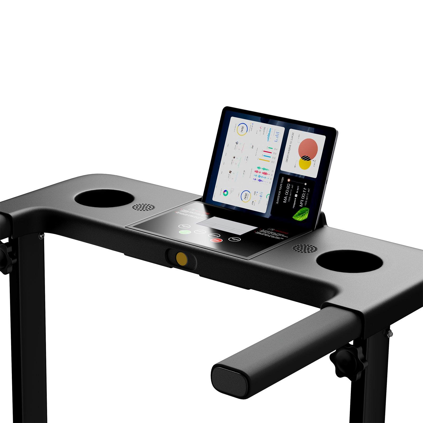 Black - LIFE IDEAS SPORT - Folding Protective Indoor Treadmill - 5