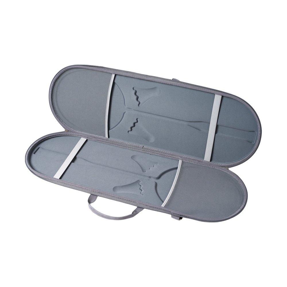 Grey - LIFE IDEAS SPORT - Portable Badminton Racket Bag with Shoulder Strap - 3