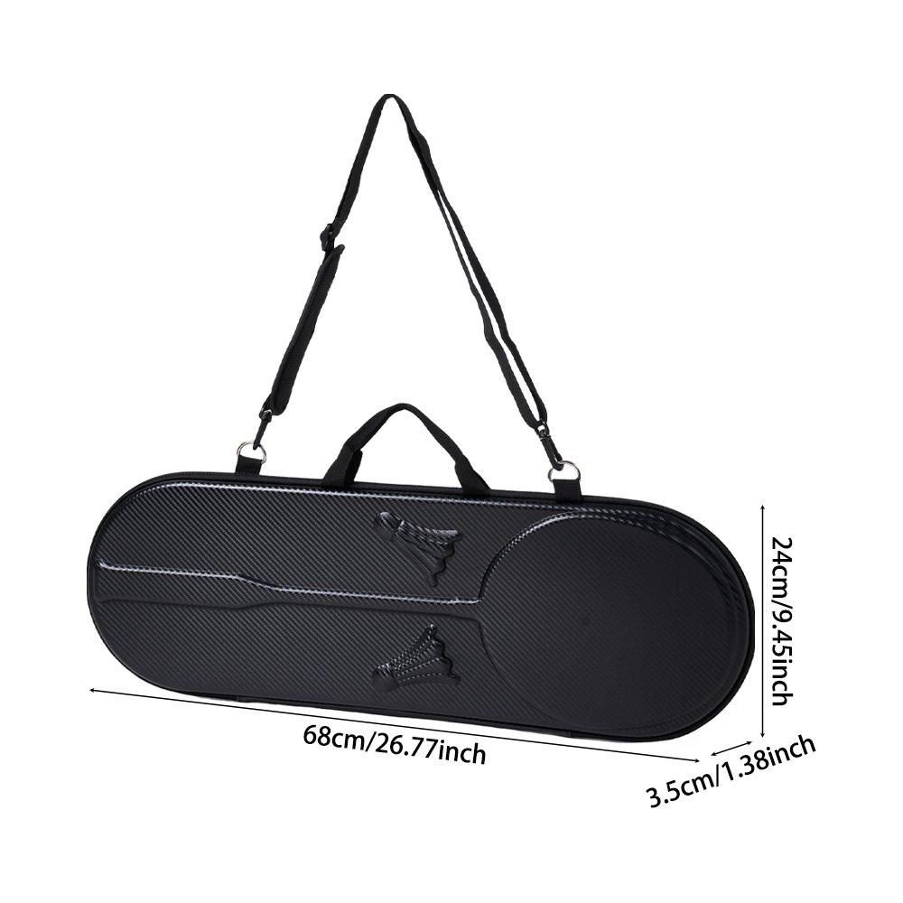 Black - LIFE IDEAS SPORT - Portable Badminton Racket Bag with Shoulder Strap - 2