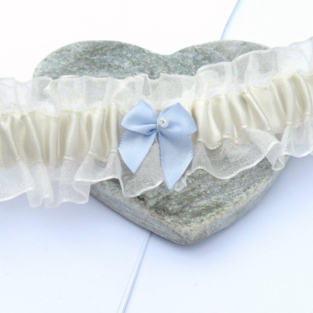 White - Aye Do Gifts - Something Blue Lucky Wedding Garter - 1