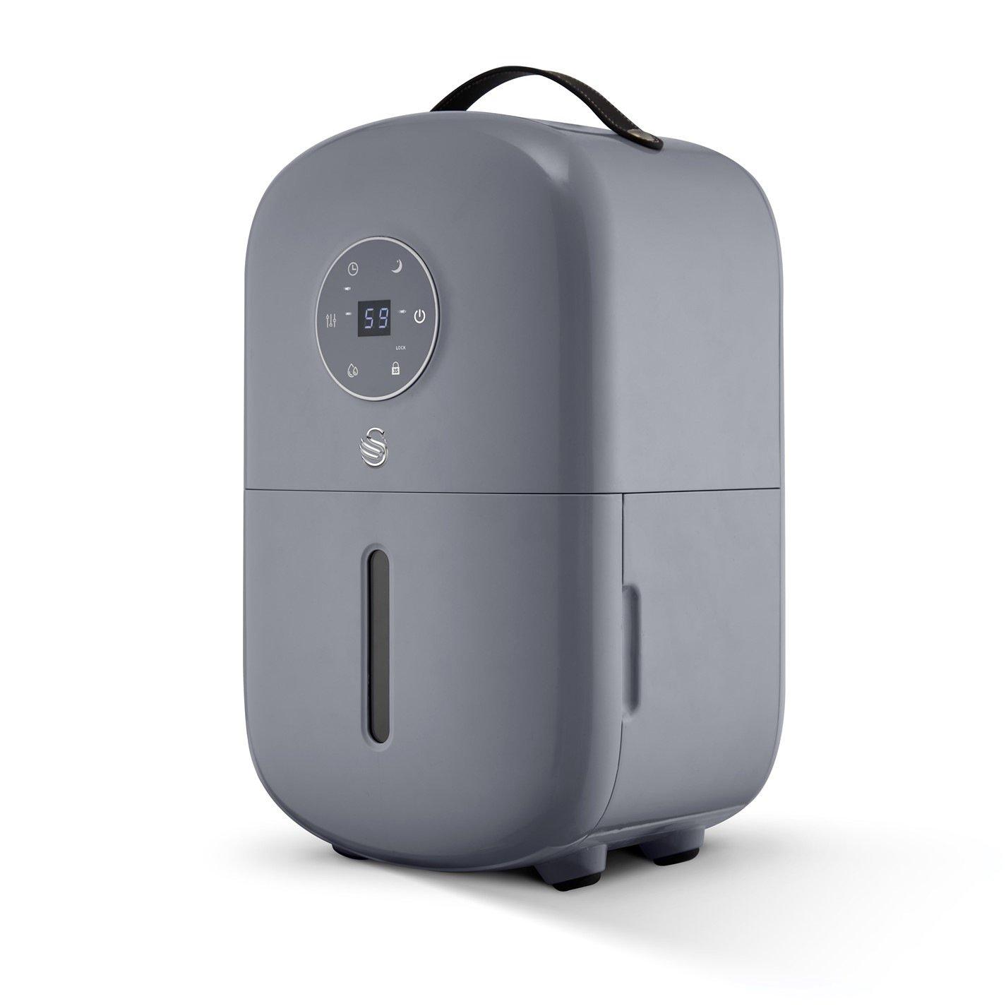 Grey - Swan - Swan Retro 5L Dehumidifier with 24 Hour Timer and - 1