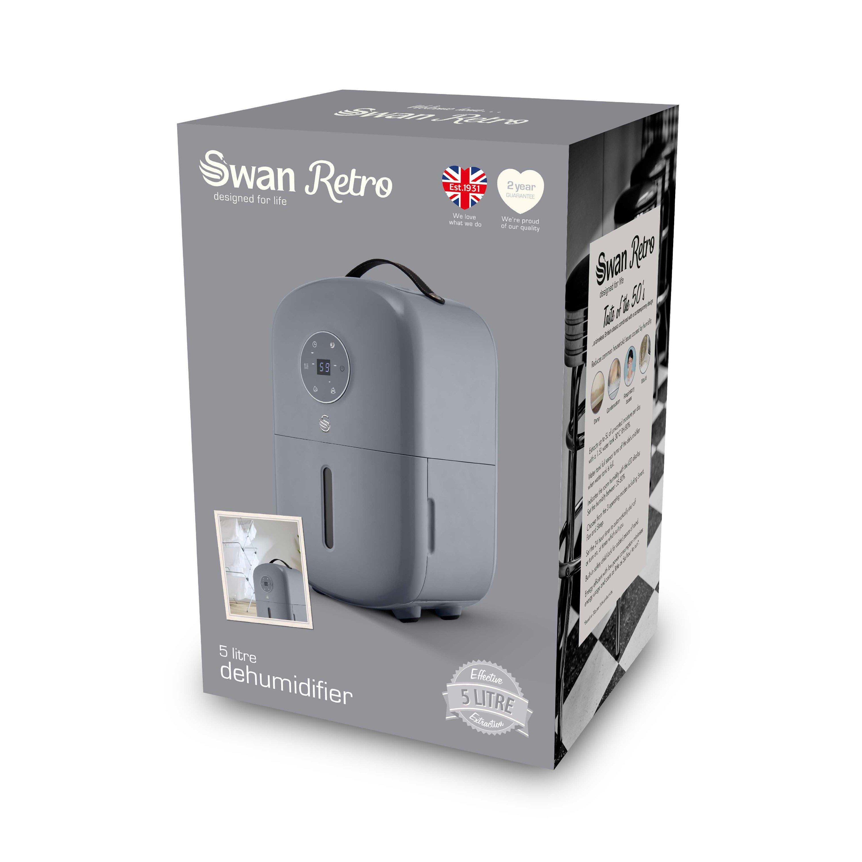 Grey - Swan - 5L Dehumidifier Grey - 8