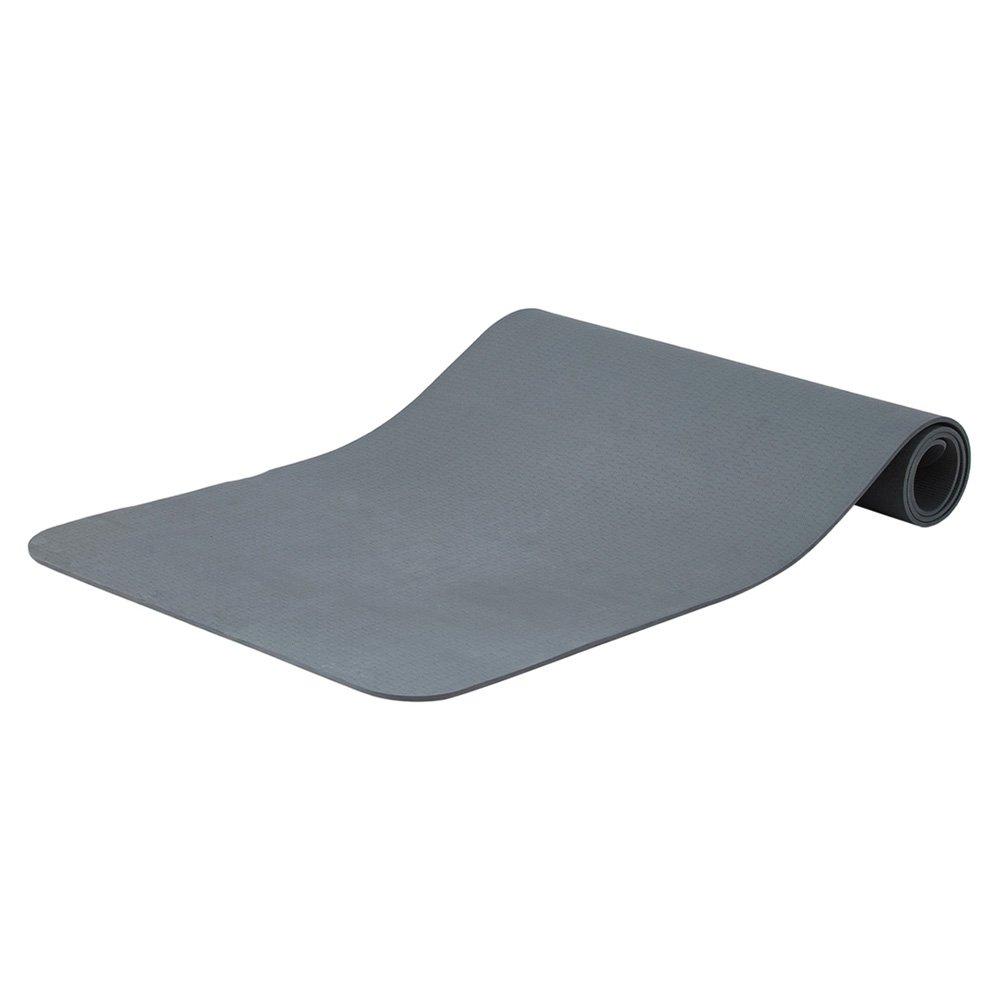 Grey - LIFE IDEAS SPORT - 2 Pack 6mm Thick TPE Exercise Yoga Mats - 3