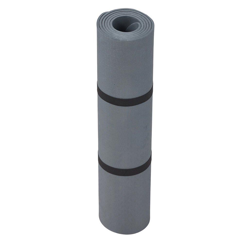 Grey - LIFE IDEAS SPORT - 2 Pack 6mm Thick TPE Exercise Yoga Mats - 6